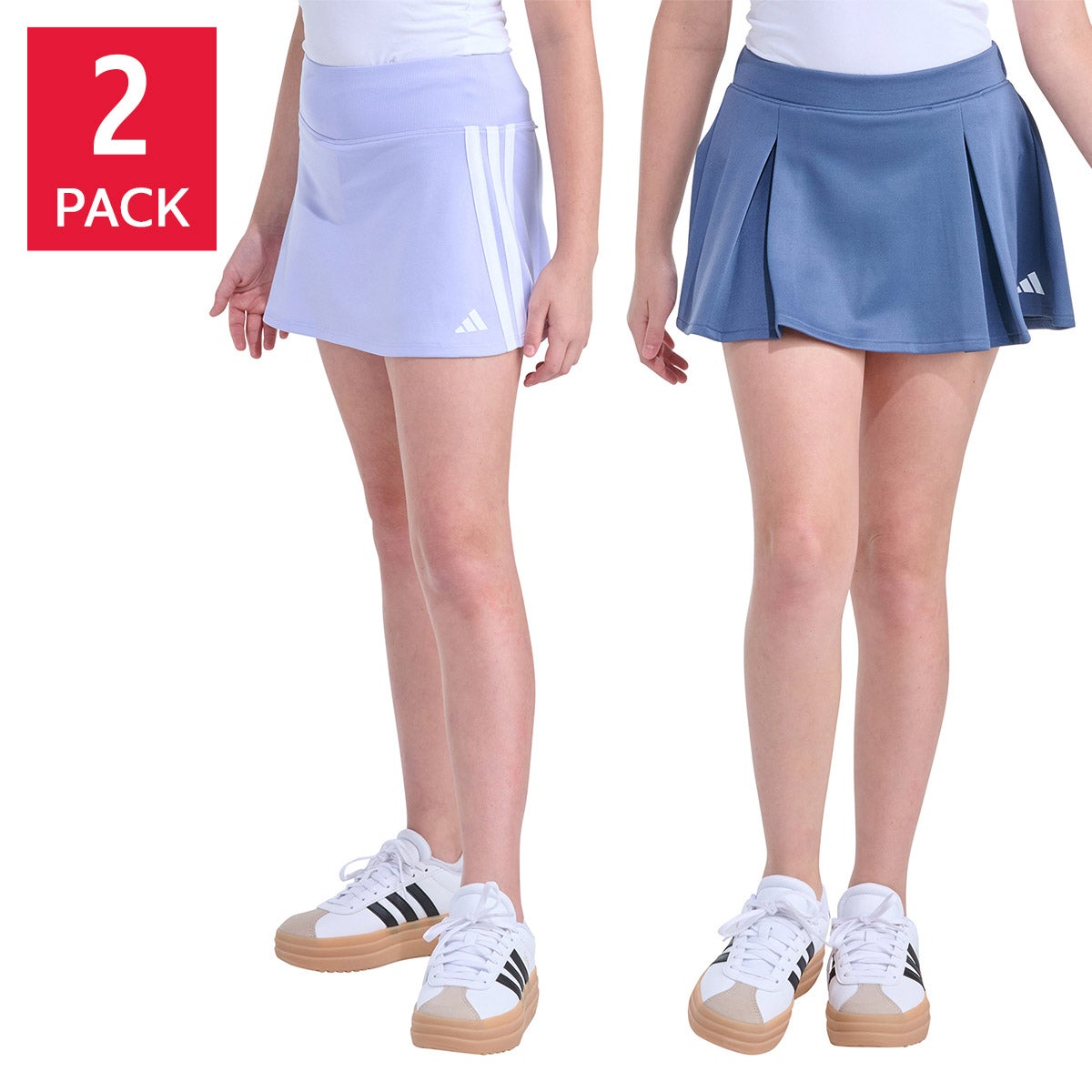 adidas Youth 2-pack Purple Skort | Costco