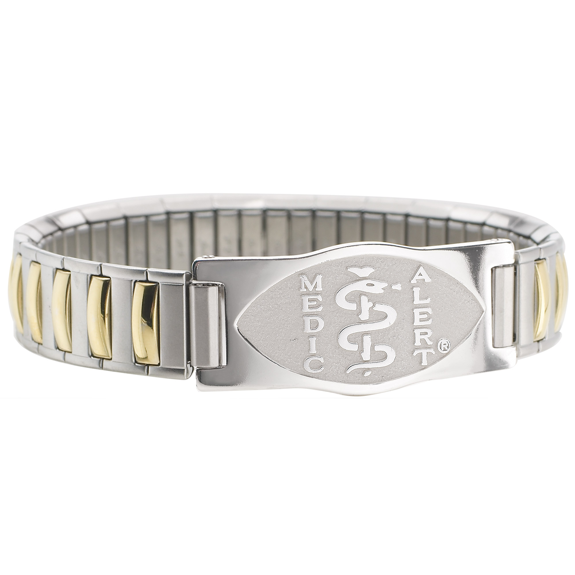 MedicAlert® Designer Silver Expansion Ladies Bracelet 
