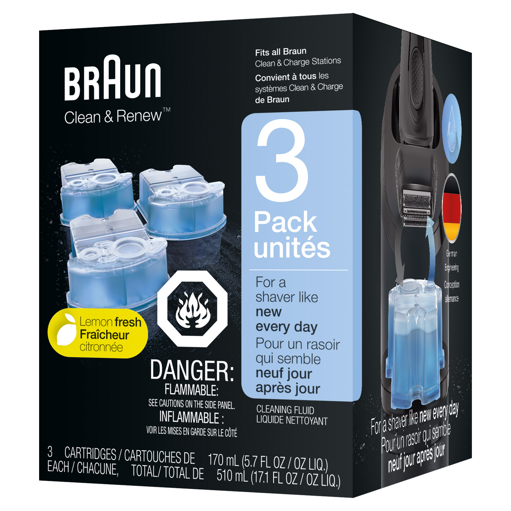 Braun Series 9 PRO+ Men's Electric Razor 9667cc + Clean & Renew Refill ...