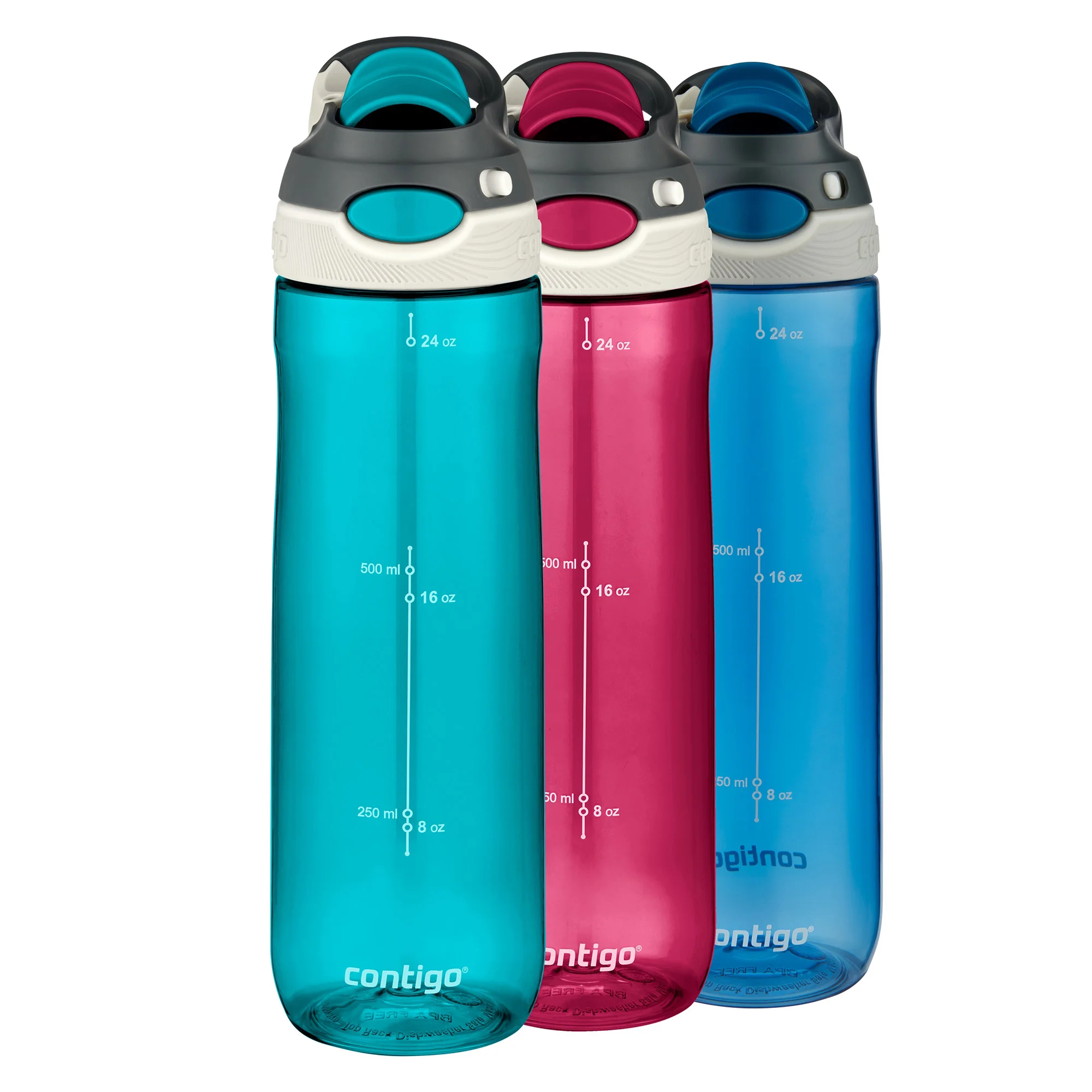Contigo Autospout 24oz Chug Water Bottle, 3-pack | Costco