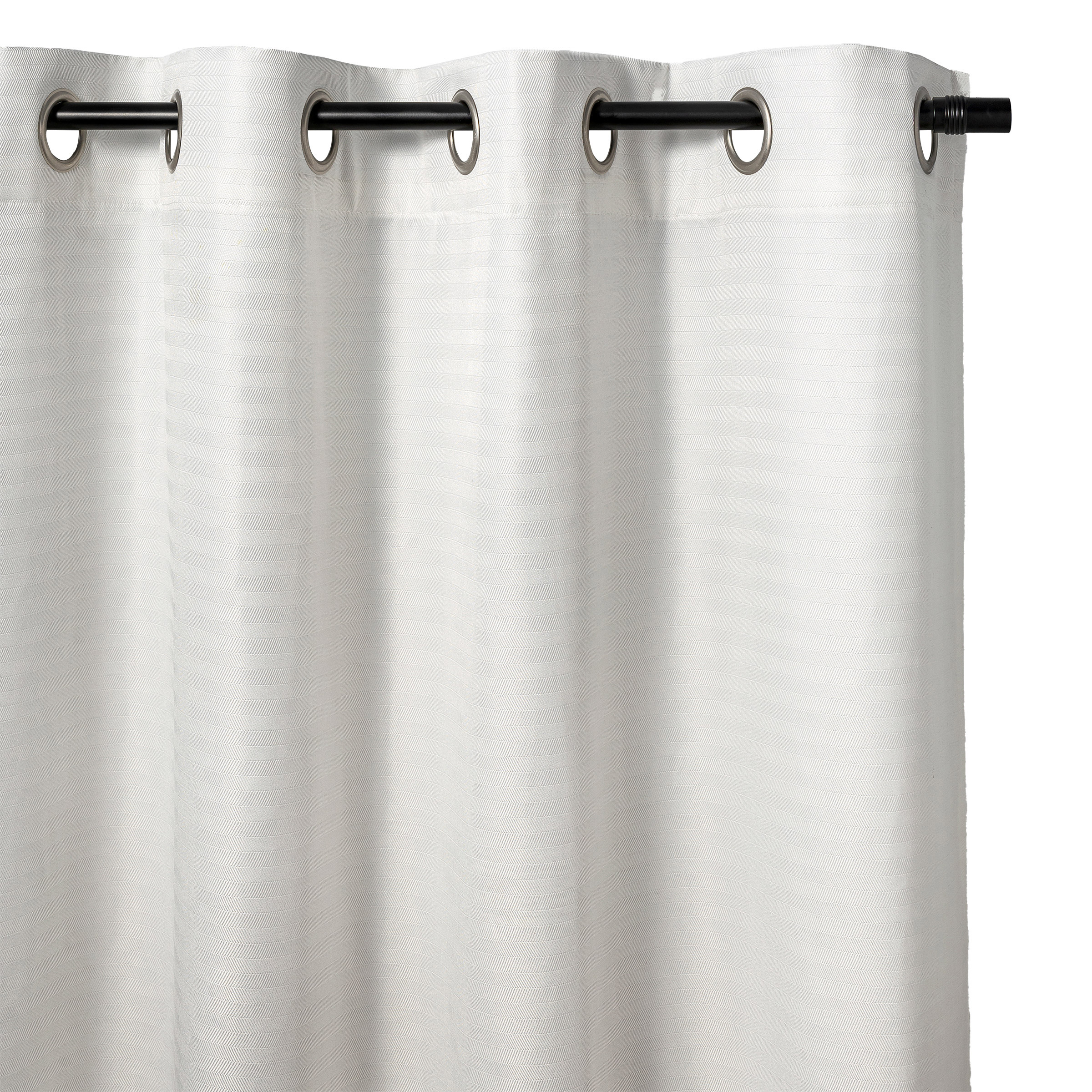 Panneau De Rideau Mercantile 127x213 Cm – Coton Filtrant La Lumière, à Anneaux, Style Ferme