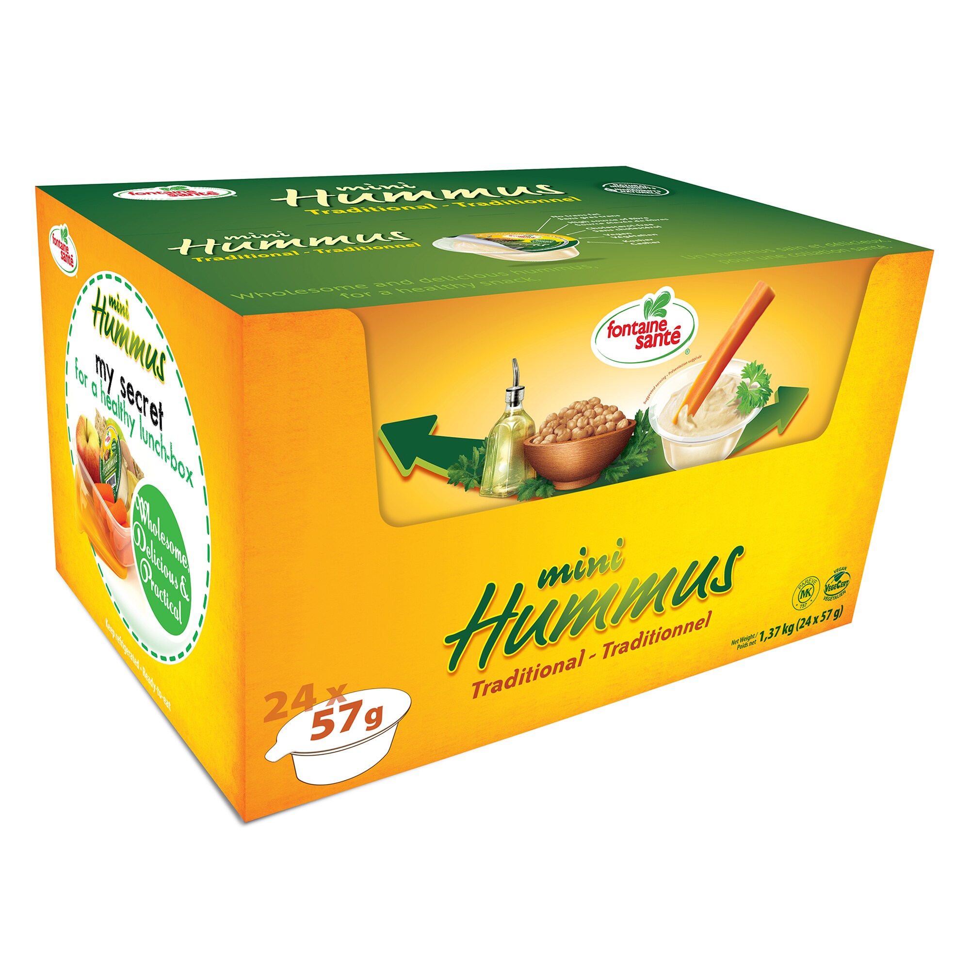 Fontaine Santé Hummus, 24 x 57 g