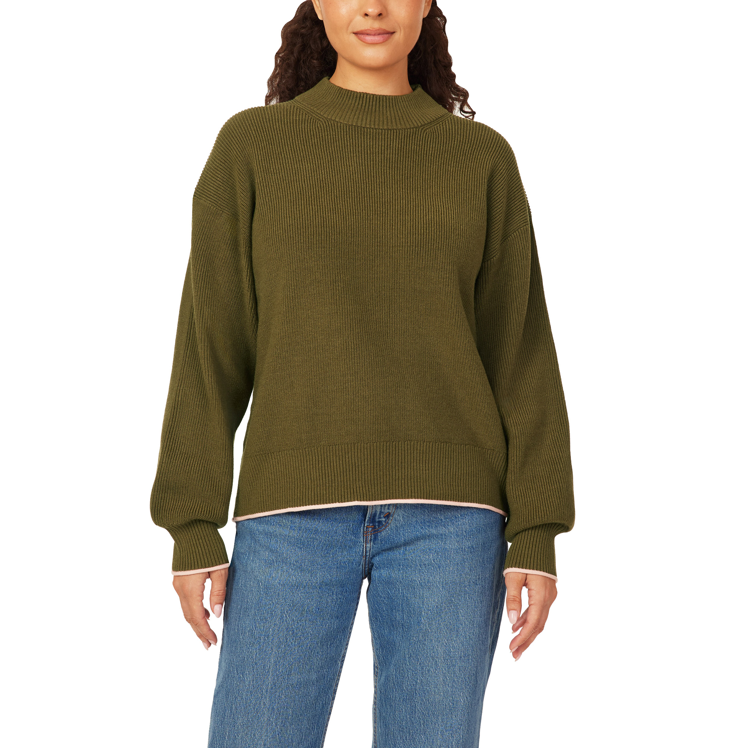Scotch & Soda Women's Ribbed Mock Neck Pullover