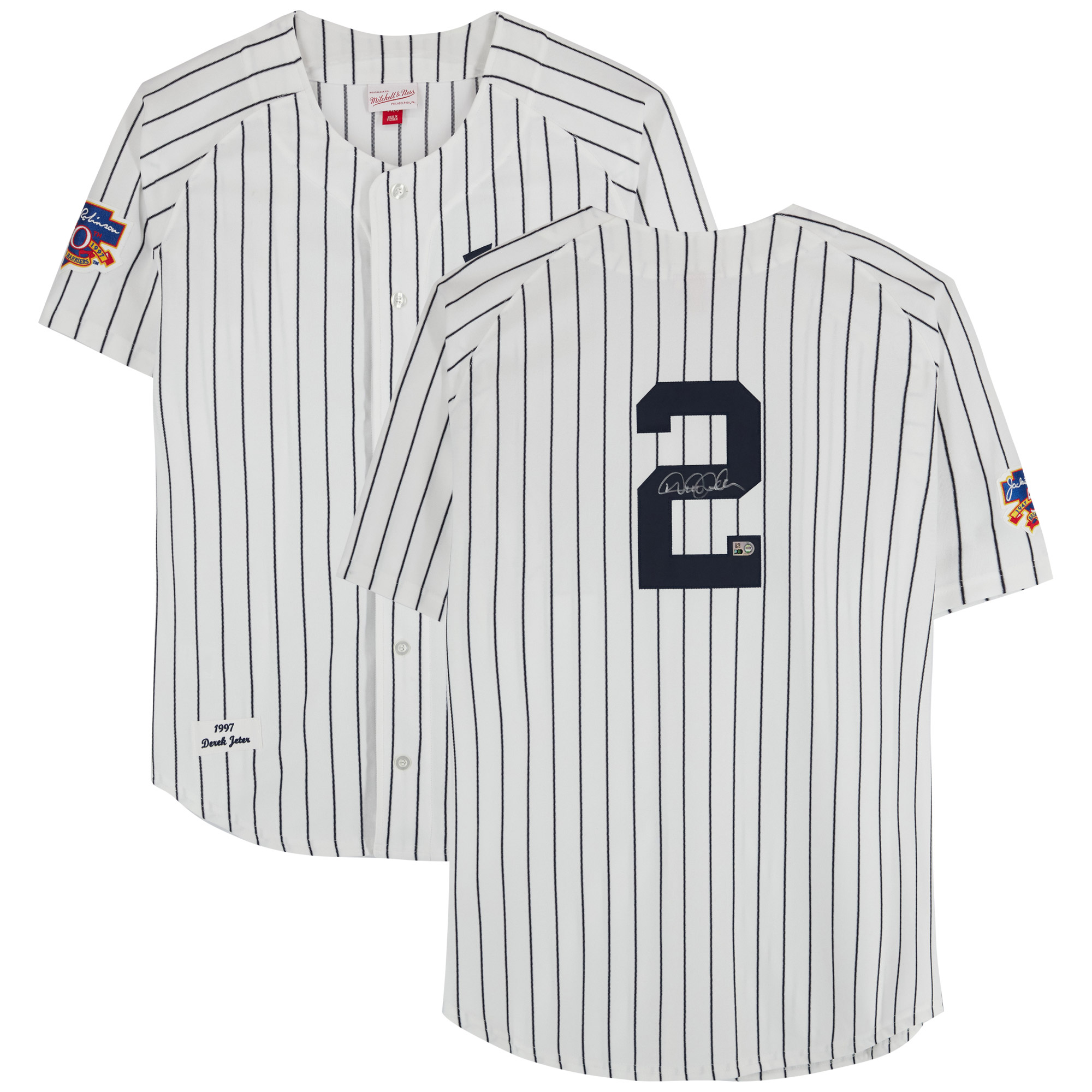 Derek Jeter New York Yankees Autographed White Mitchell & Ness 1997 Authentic Jersey - Fanatics Authenticated