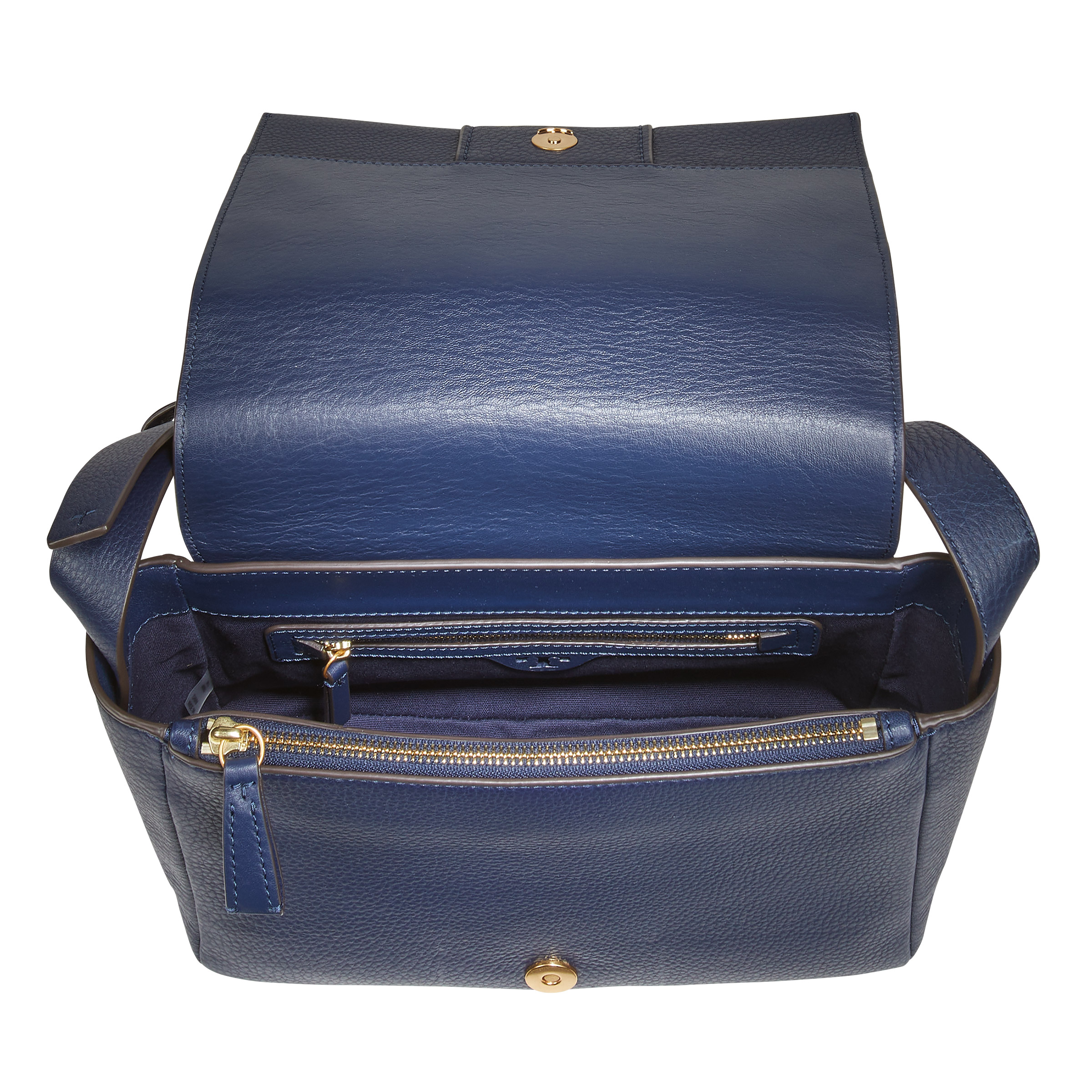Tory Burch ネイビー ショルダーバッグ Tory Burch Block T Satchel, Royal Navy | Costco