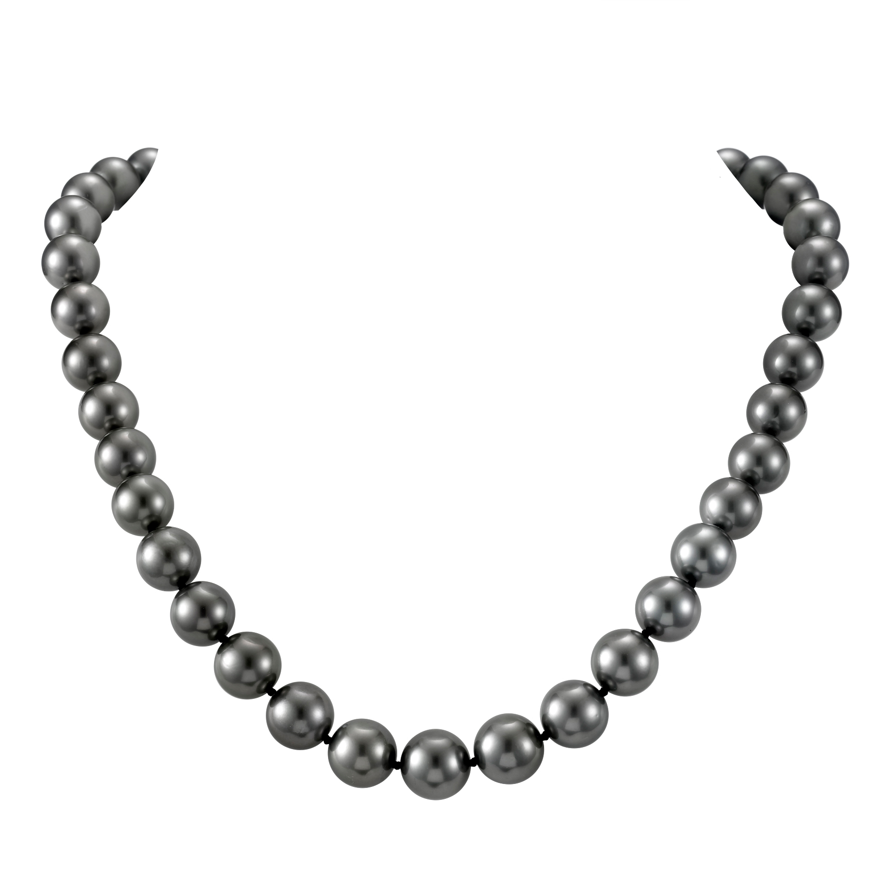 Tahitian Cultured 10-12mm Pearl Strand With 14kt White Gold Clasp