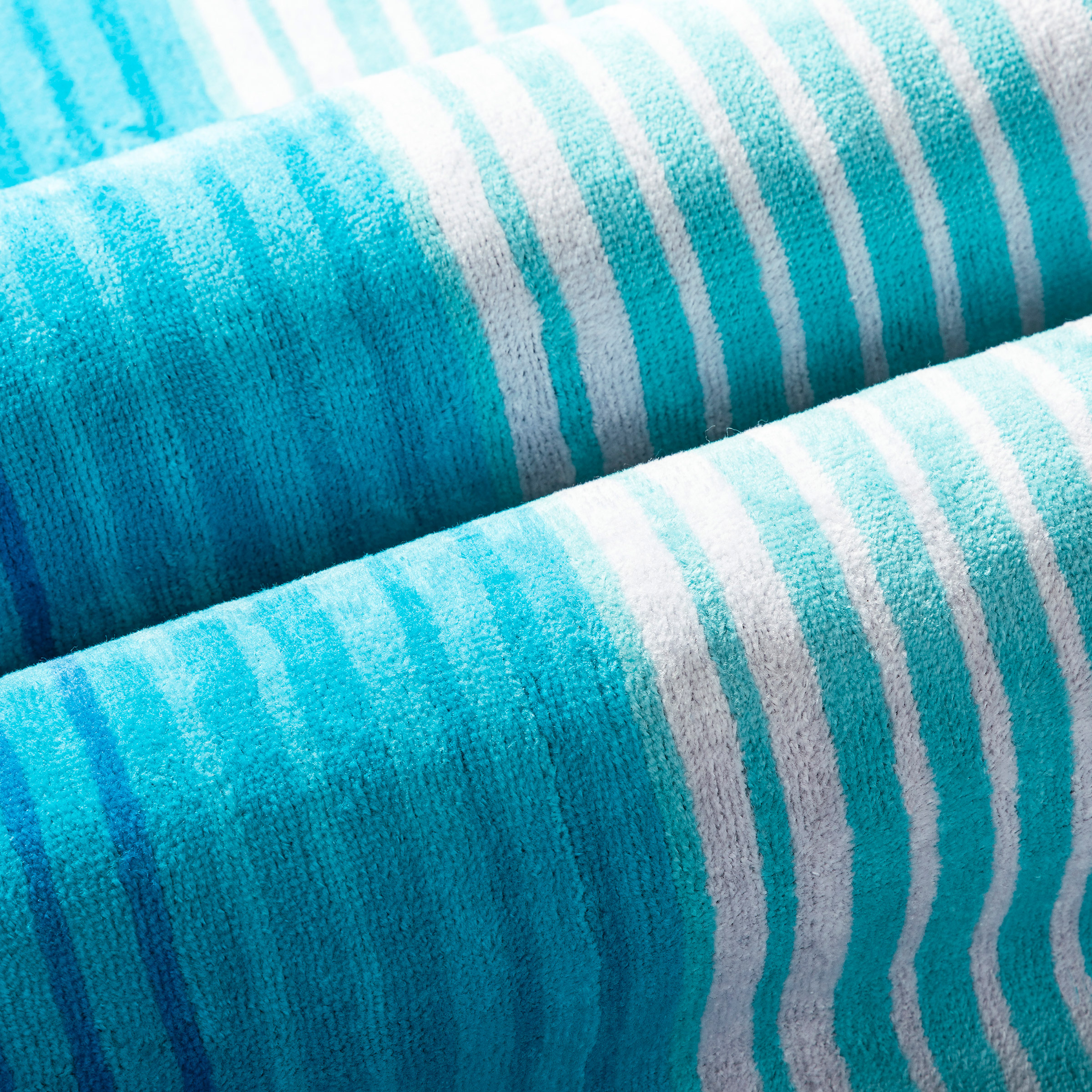 Multiple Pattern Geo & Blue Stripes Jacquard Beach Towel 2-pack | Costco