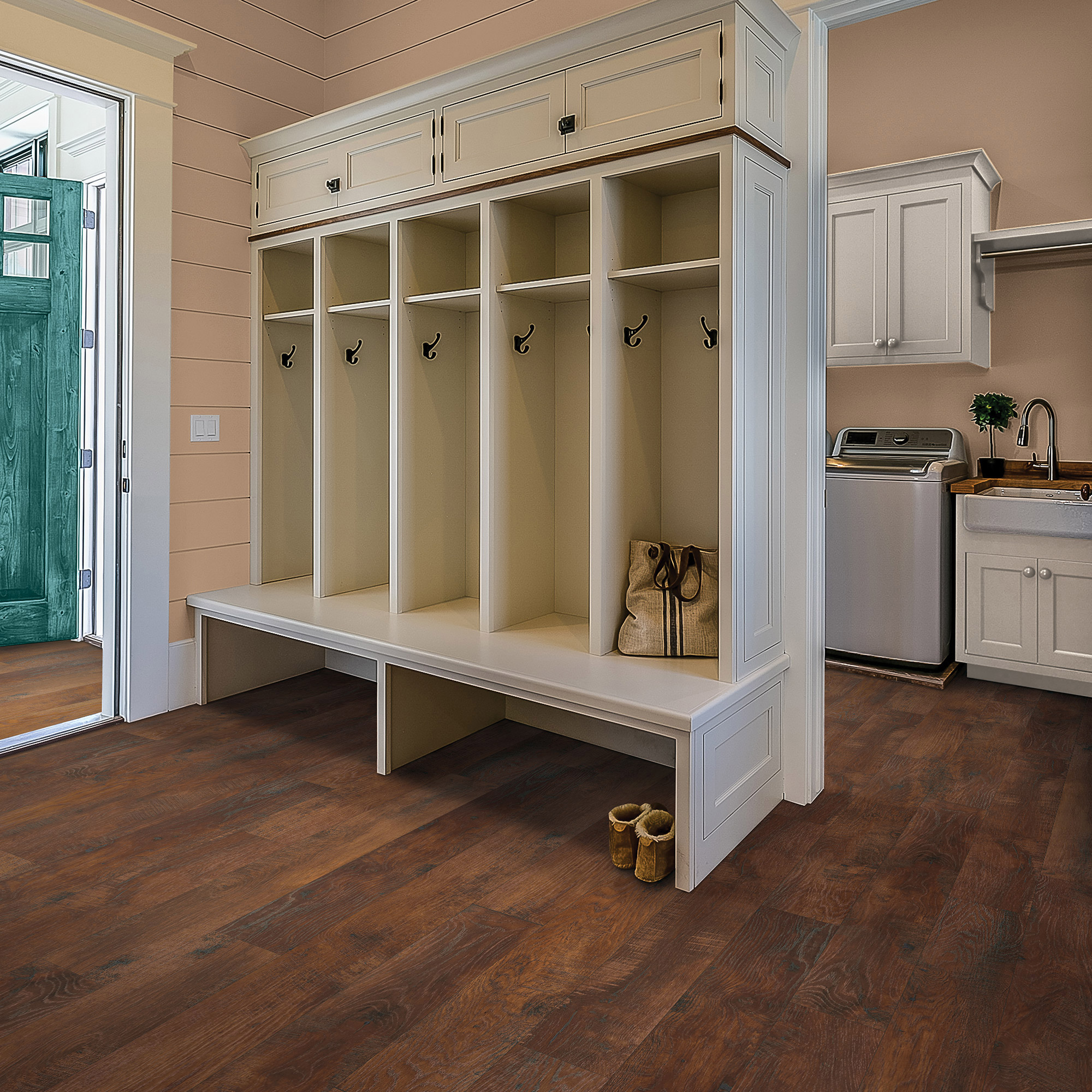 Mohawk Home 12MM Thick 6.1in X 47.2in AC4 Waterproof Surface Laminate Wood Plank Flooring (18.14 sq ft/ctn)