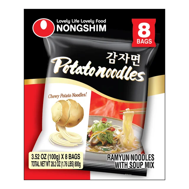 NONG SHIM POTATO NOODLE 8 PACK 3.52 OUNCE EACH