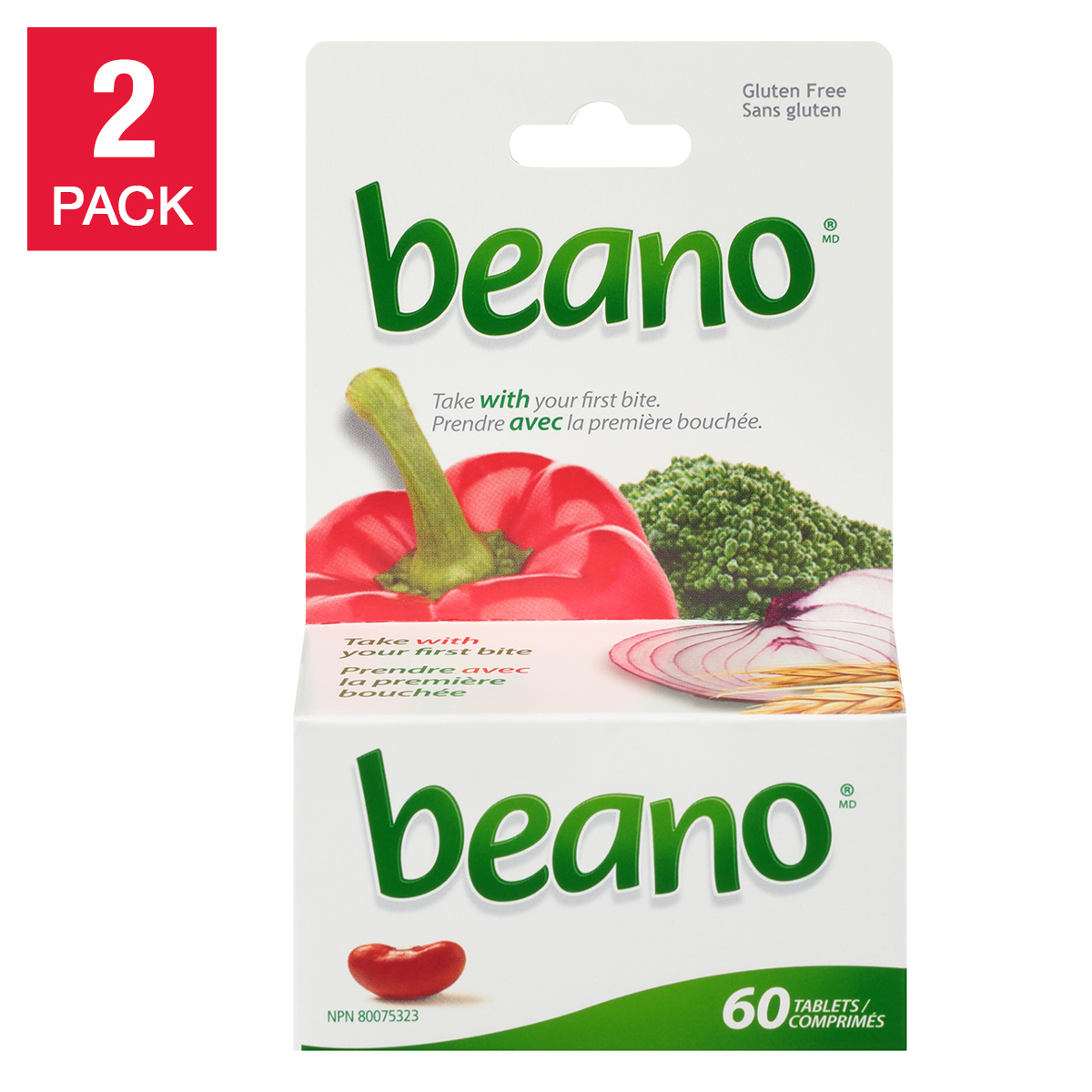 Beano, 60 Tablets - 2-pack
