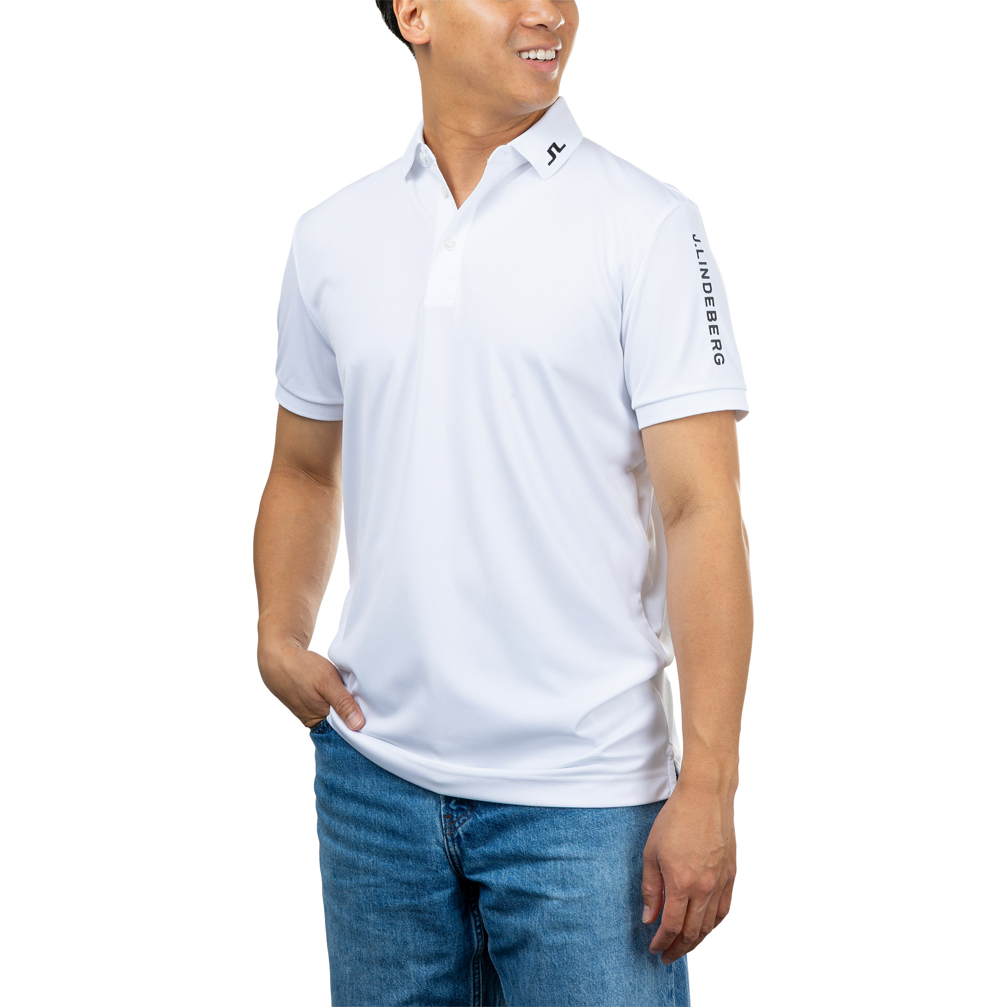 J. Lindeberg Men's Tour Tech Short Sleeve Polo