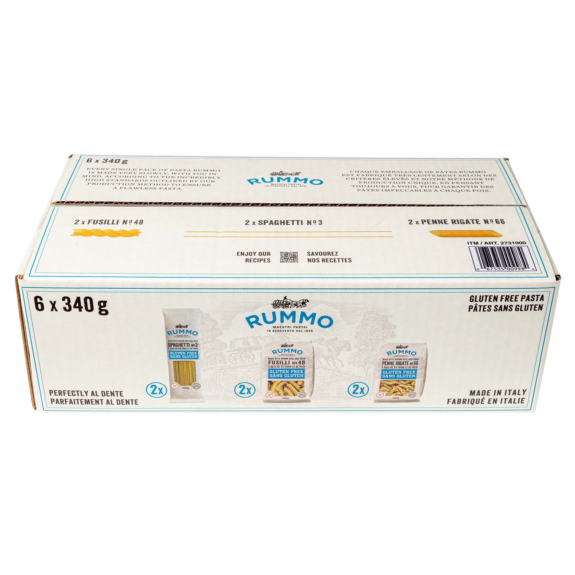 Rummo Gluten Free Pasta Variety Pack, 6 x 340 g