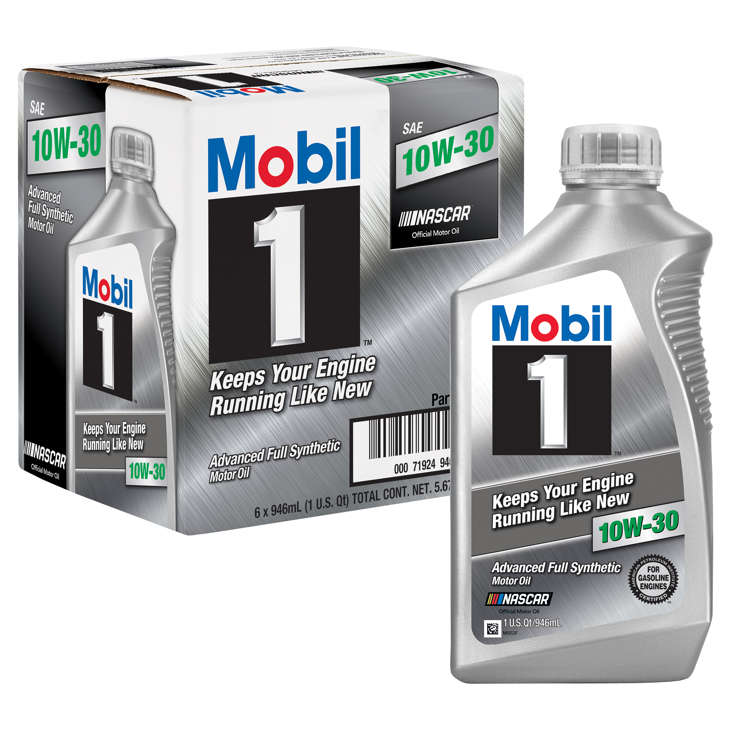 Mobil 1 Advanced Full Synthetic Motor Oil 10W-30  1-Quart/6-pack