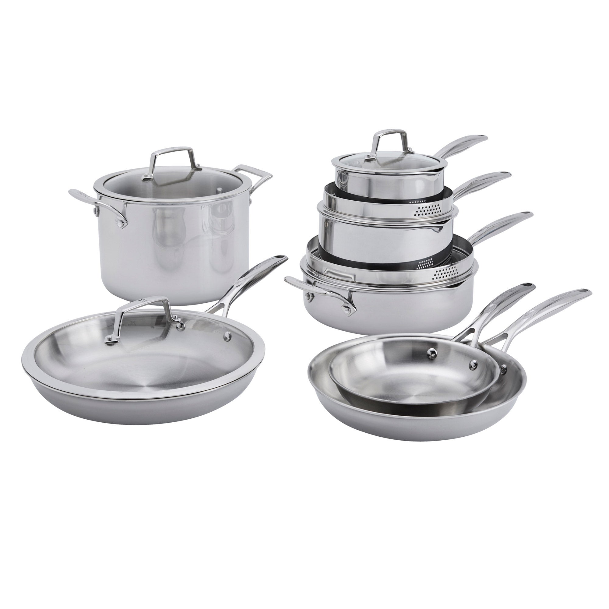 HENCKELS Legacy Stainless Steel Clad Cookware Set, 12-pieces | Costco