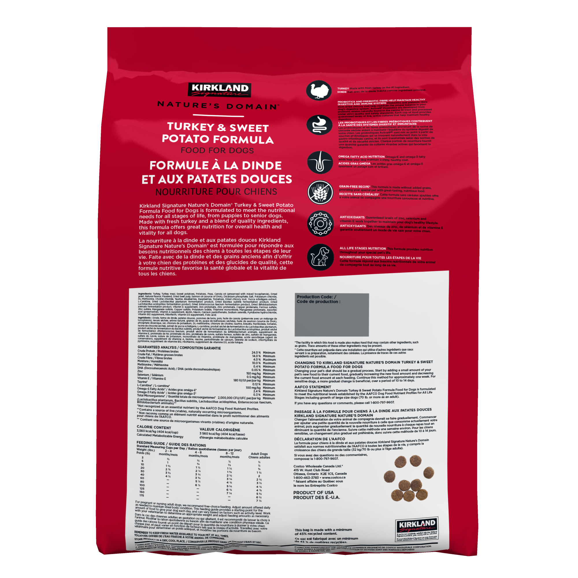 Kirkland Nature's Domain Dog Food Serving Size Puppy Formula