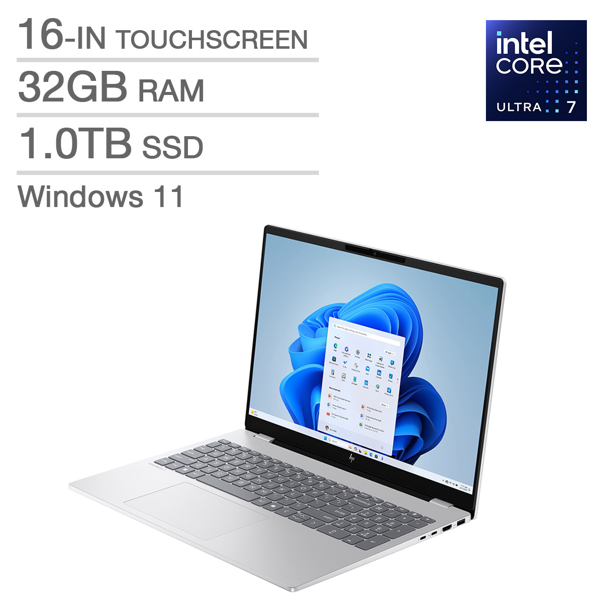 HP OmniBook 7 16-in. Touchscreen Laptop, Intel Core Ultra 7 255H, 32 GB RAM, 1 TB SSD, 6GB NVIDIA GeForce RTX 4050