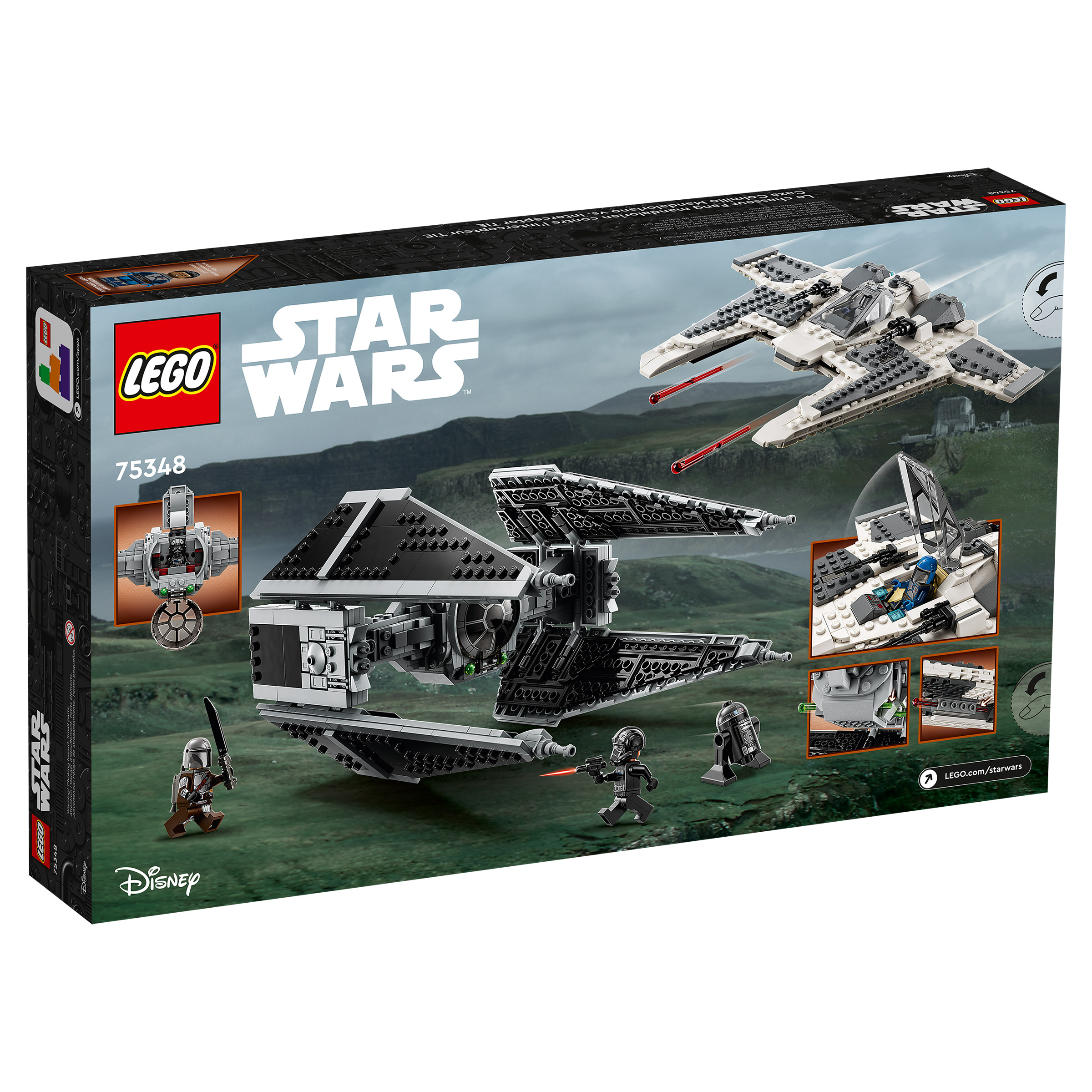 LEGO Star Wars Mandalorian Fang Fighter vs. TIE Interceptor 75348