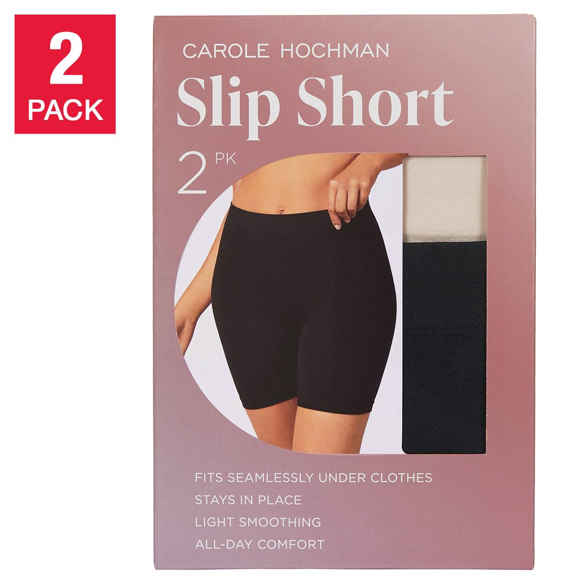 Carole Hochman Women's Slip Short, 2-pack Costco