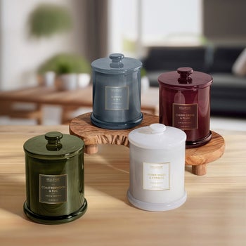 Bellevue Luxury 11 oz. Glass Candle, Set of 4
