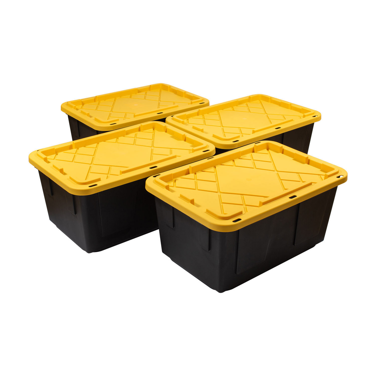 Heavy Duty 40 Gallon Wheeled Latch Box Storage Bins With Wheels 40