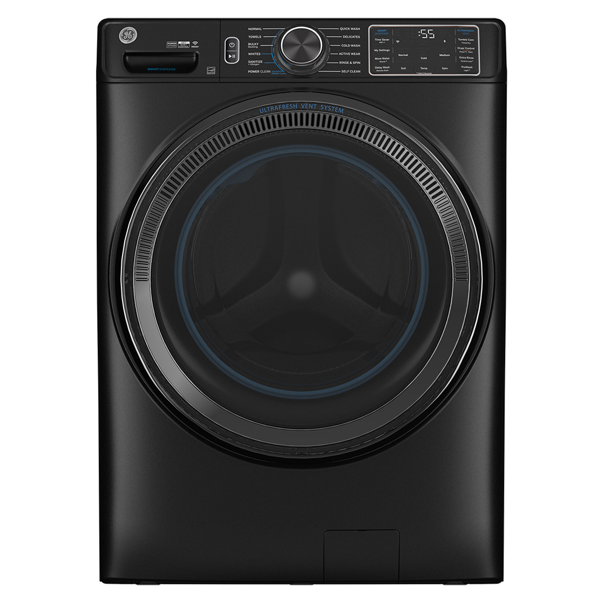 GE 5.0 cu. ft. Front Load Washer with UltraFresh Vent System, Reversible Door, WiFi