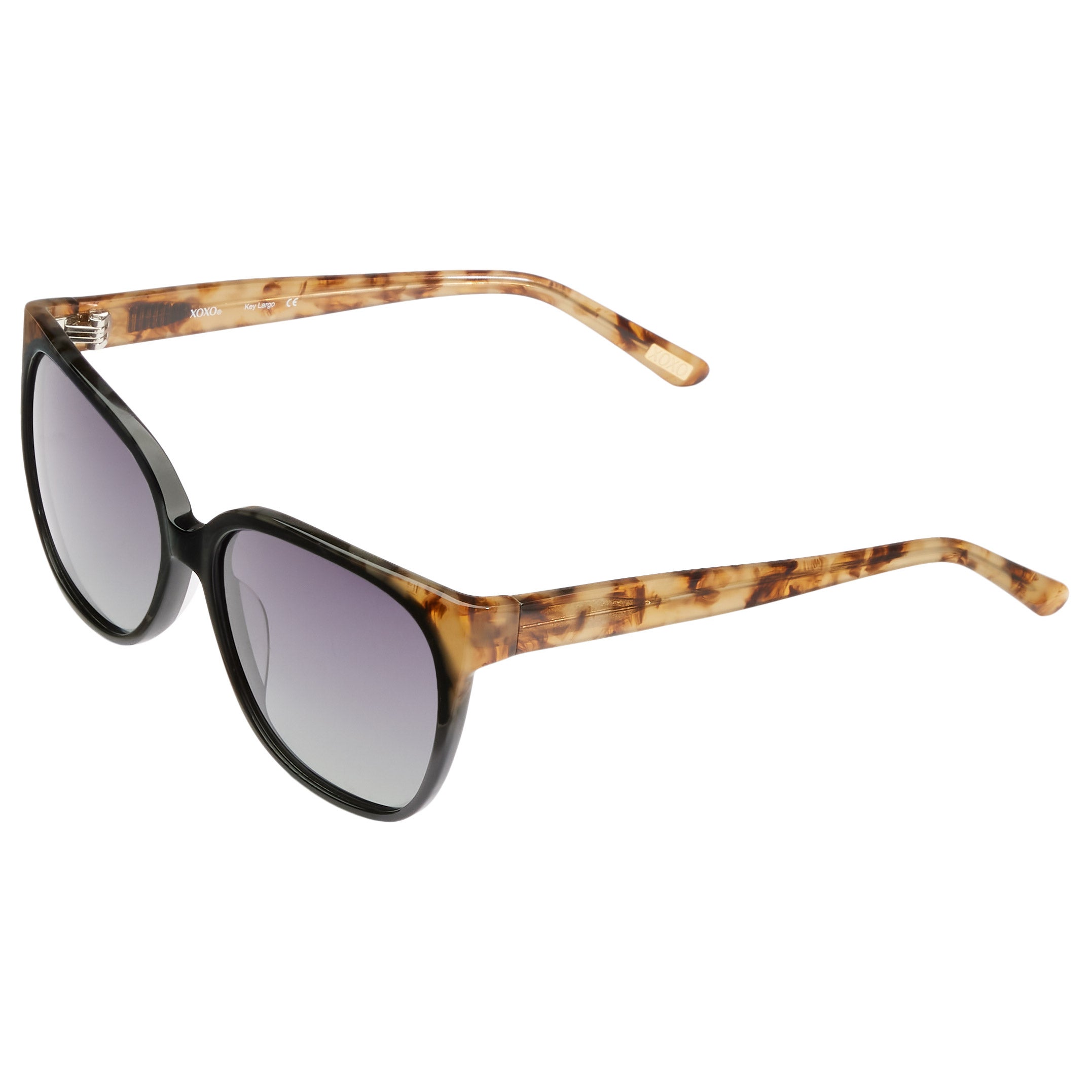 XOXO Key Largo Black and Brown Tortoise Polarized Sunglasses 