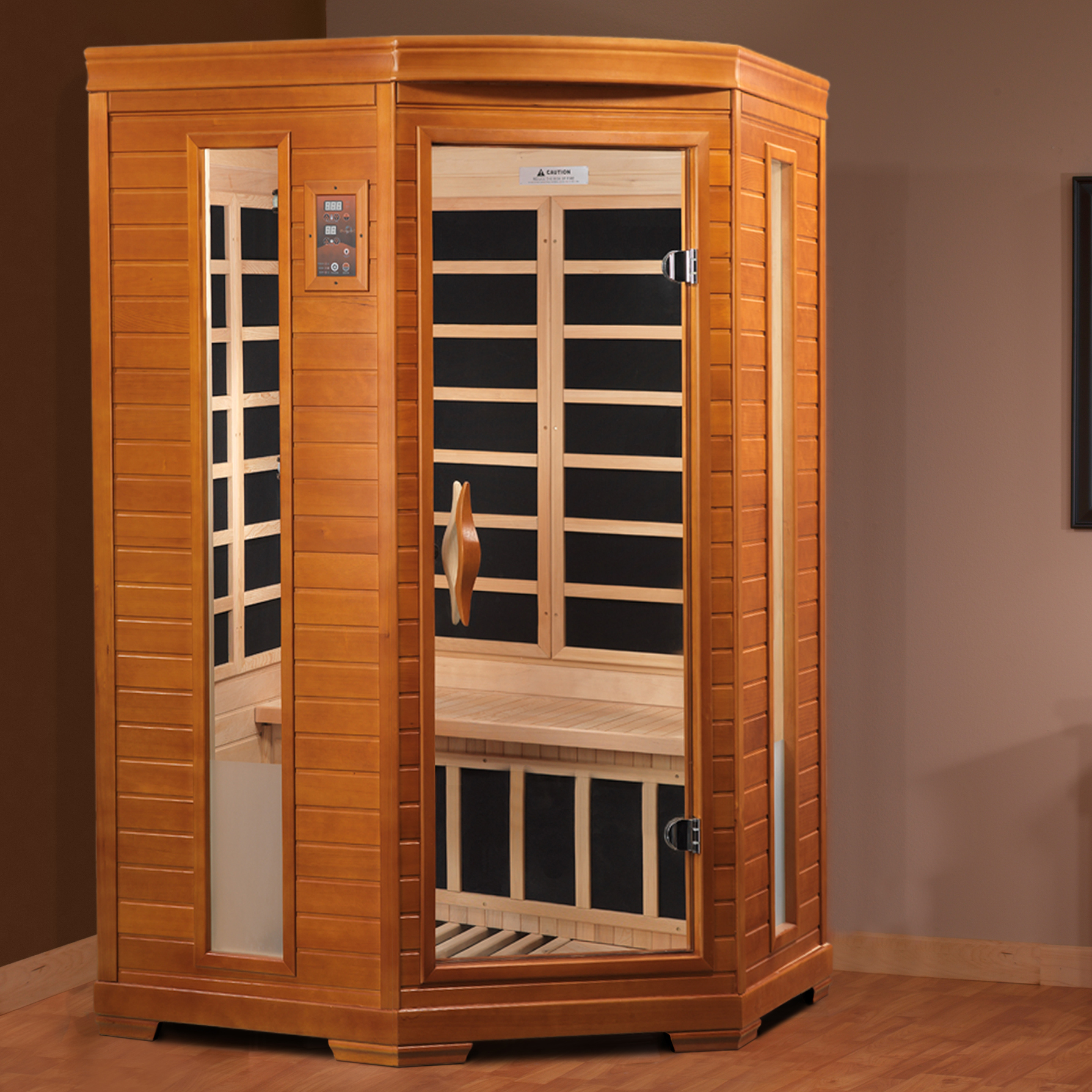Dynamic Saunas Heming 2 person Corner FAR Infrared Carbon Sauna