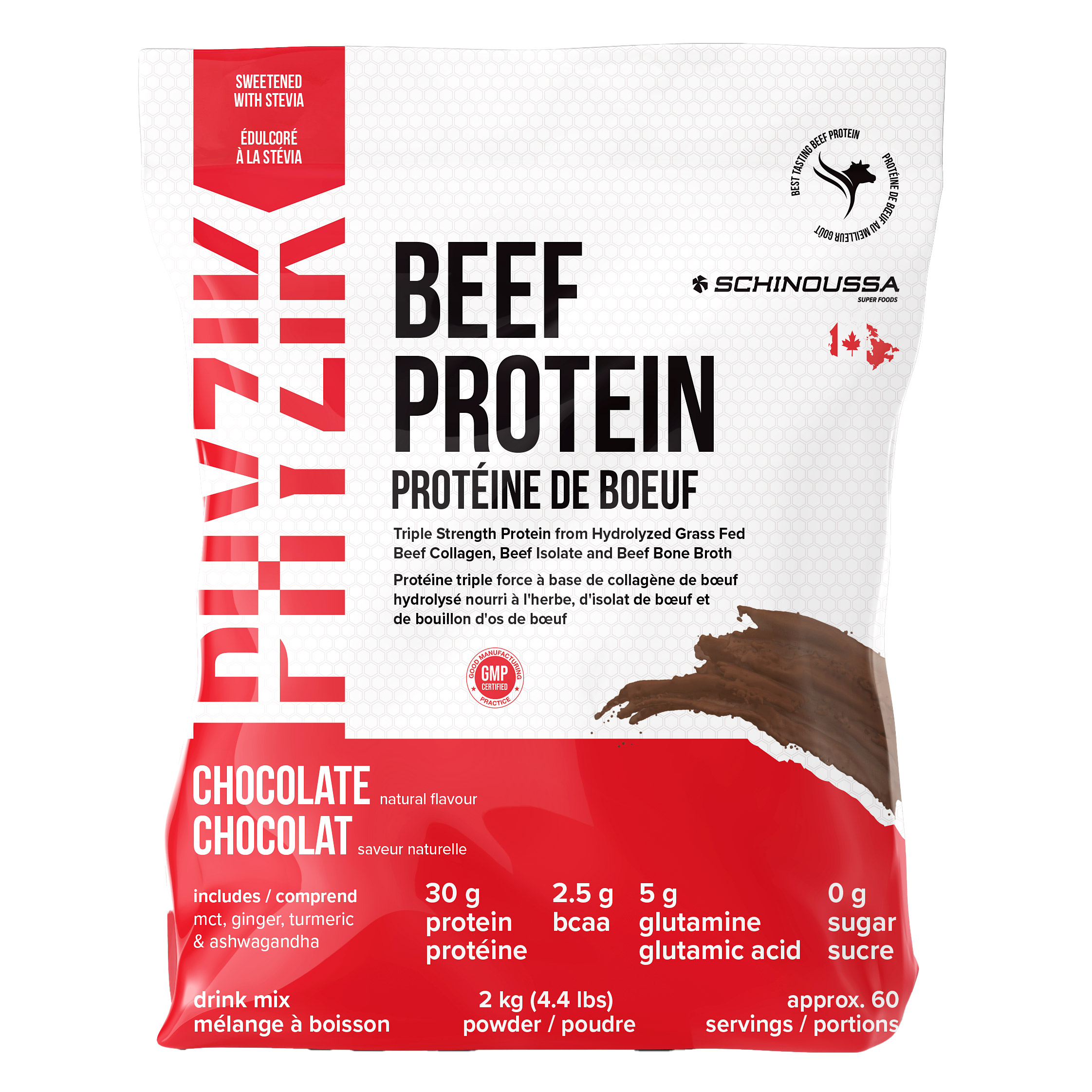 Schinoussa Phyzik Beef Protein Powder, Chocolate, 2 kg