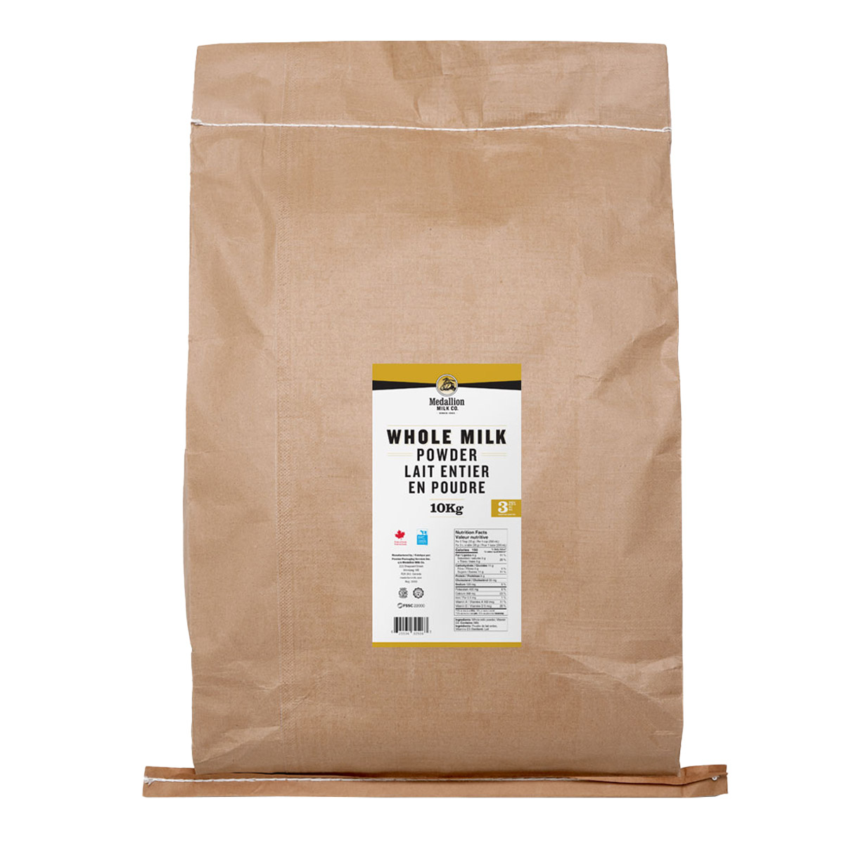 Medallion Milk Co. Whole Milk Powder, 10 kg
