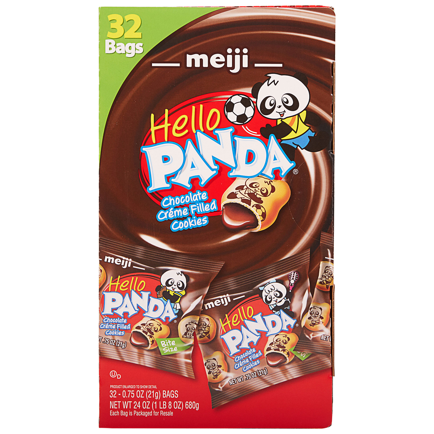 Meiji Hello Panda Chocolate Creme Filled Cookies  0.75 oz  32-count