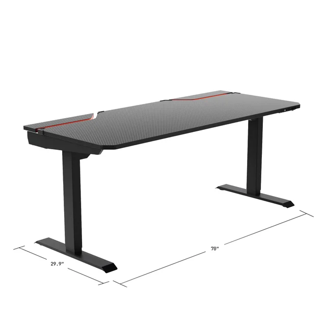 TEKPOLY NIGHTPHASE 70" ADJUSTABLE HEIGHT GAMING DESK