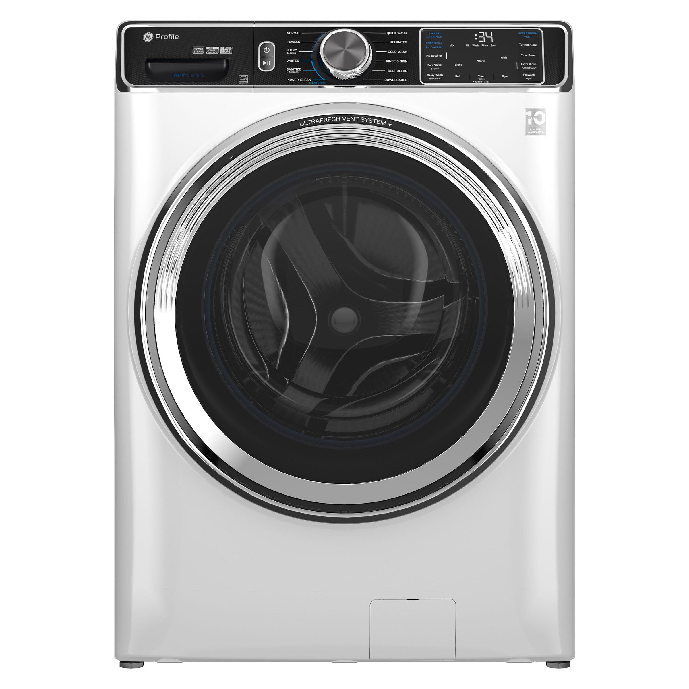 GE Profile 5.3 cu. ft. Smart Front Load Washer with UltraFresh Vent System+, Reversible Door, WiFi