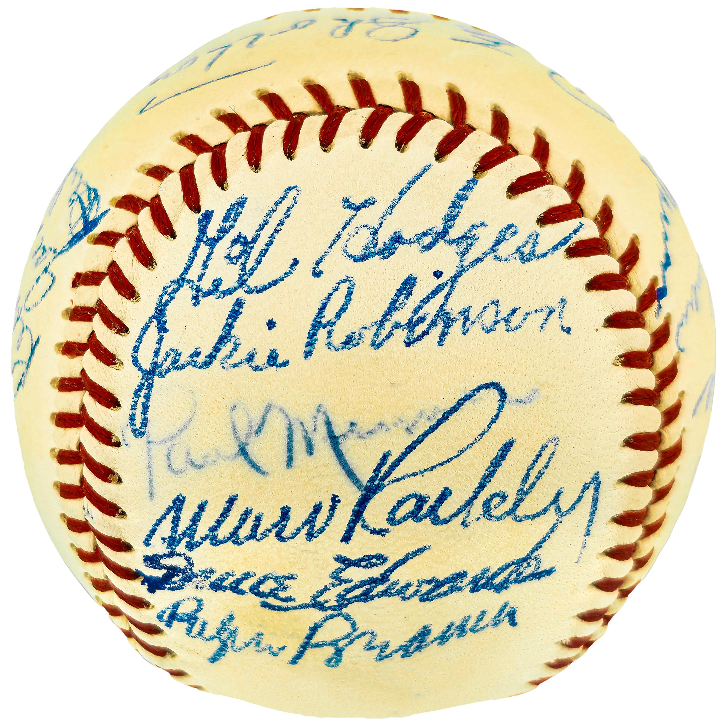1949 Brooklyn Dodgers Autographed Official NL Baseball With 23
