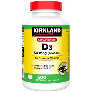 Kirkland Signature Vitamin D3, 2000 IU, 600-count
