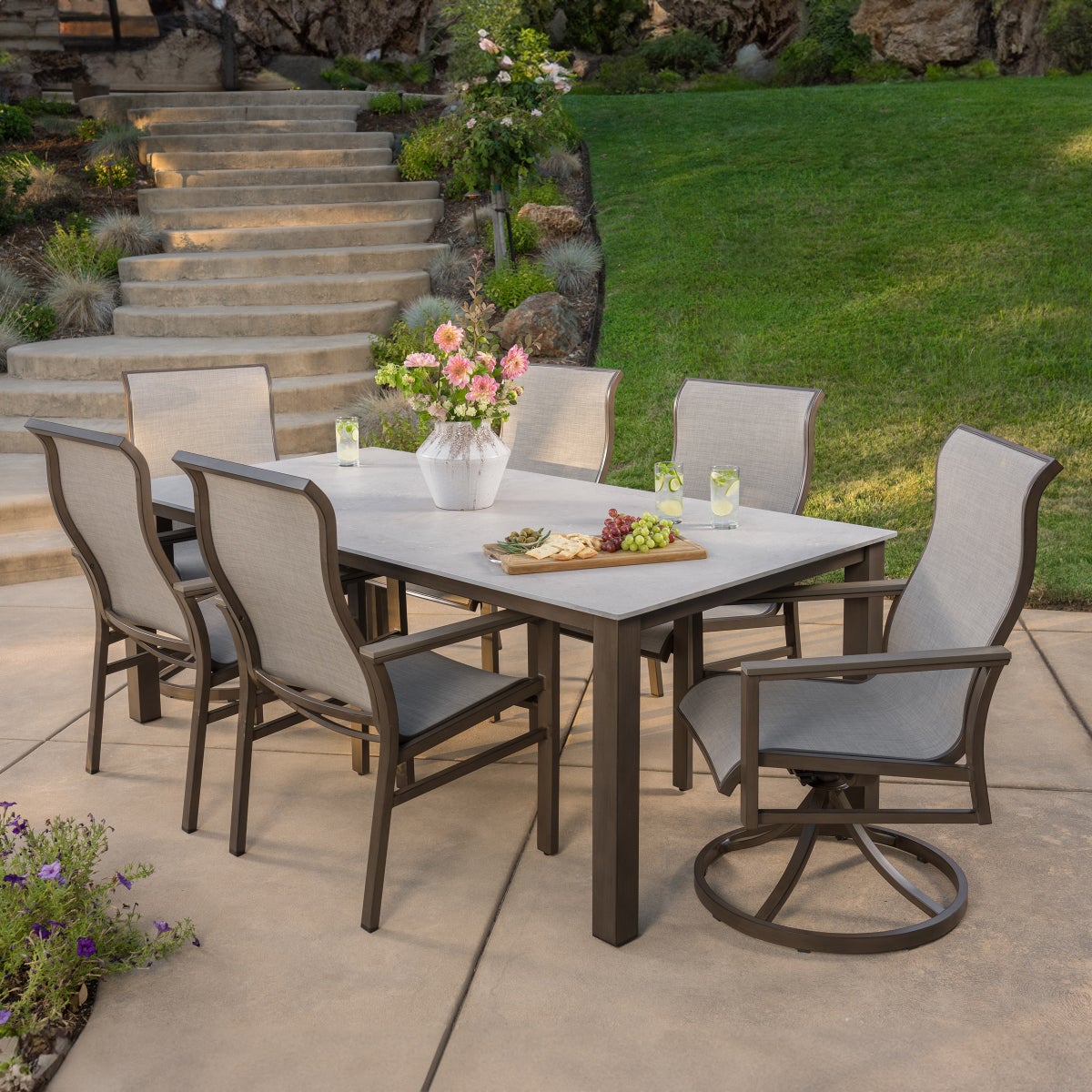 SunVilla Nichols 7-piece Sling Outdoor Dining Set | Costco SunVilla Nichols 7-piece Sling Outdoor Dining Set | Costco