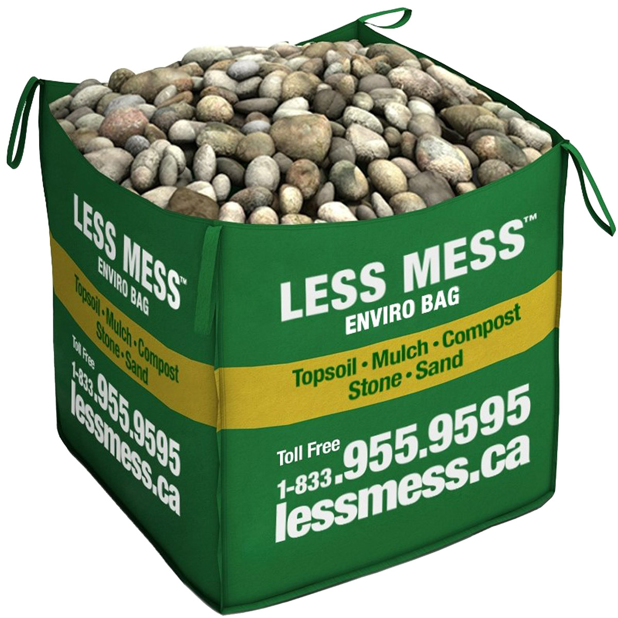 Less Mess River Stone - Now available in most Major Cities across - ON, BC, AB, SK, QC, and NB - Free Delivery