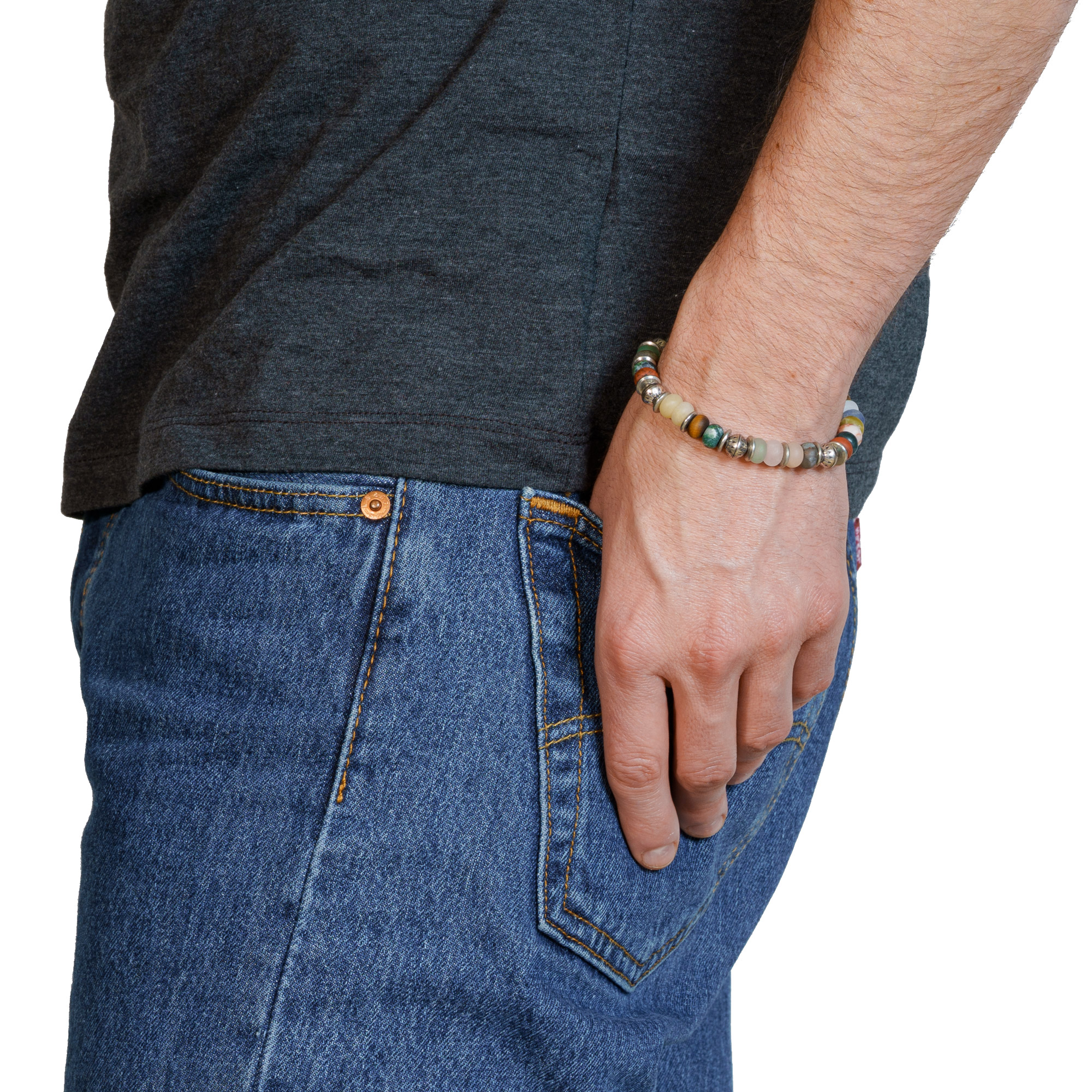 Mr. Lowe by Sheryl Lowe Matte Mixed Gemstone Beaded Bracelet | Costco