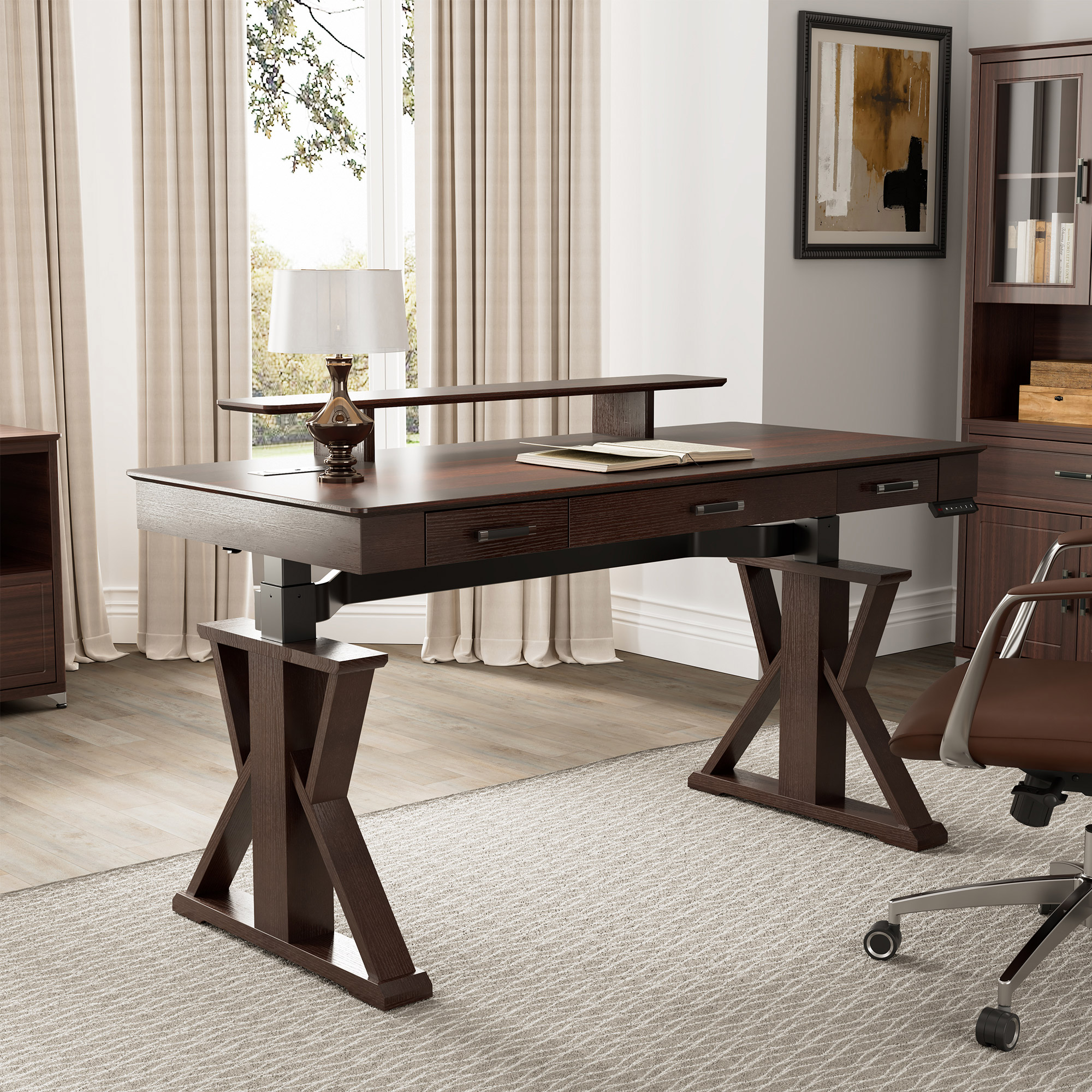 Eureka Ergonomic Ark XP 63” x 29” Executive Adjustable Desk