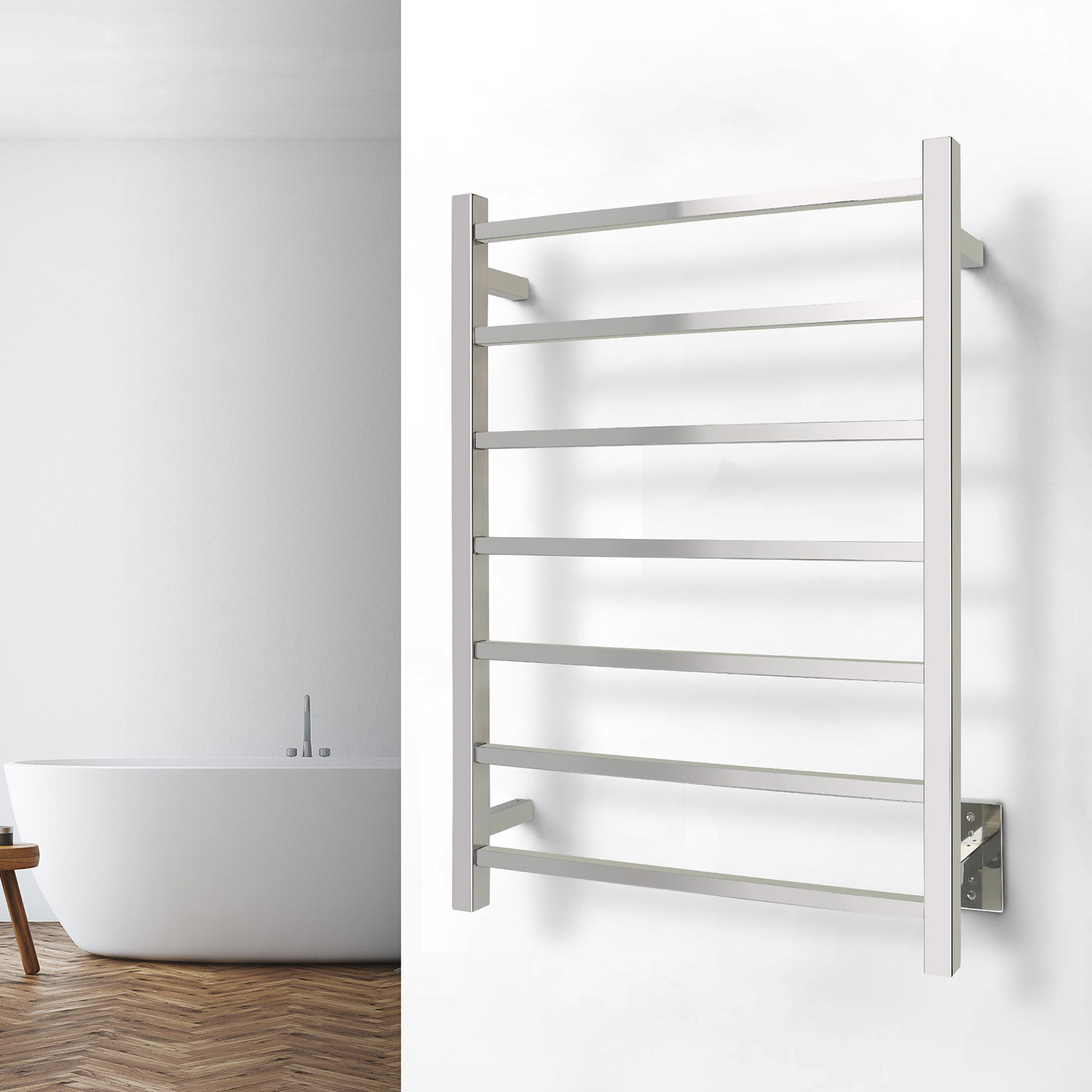 WarmlyYours Sierra 8 Bar Towel Warmer