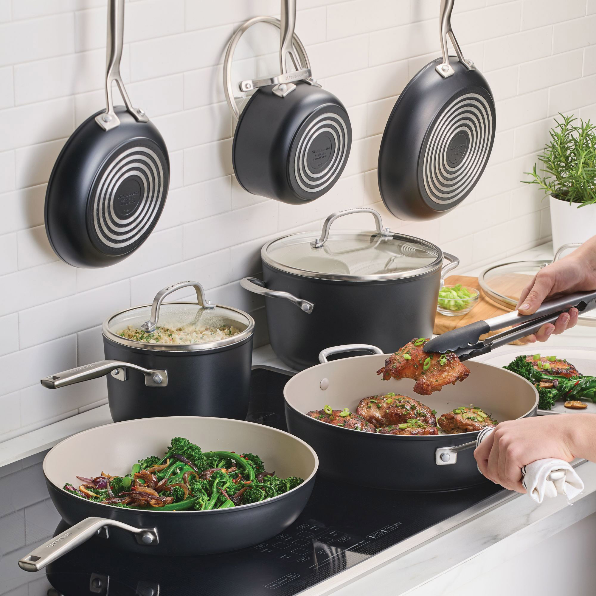 KitchenAid Hard-Anodized Ceramic Induction Cookware Set  11-piece