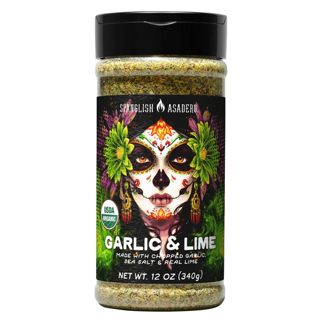 ORGANIC SPANGLISH GARLIC LIME 12 OUNCES