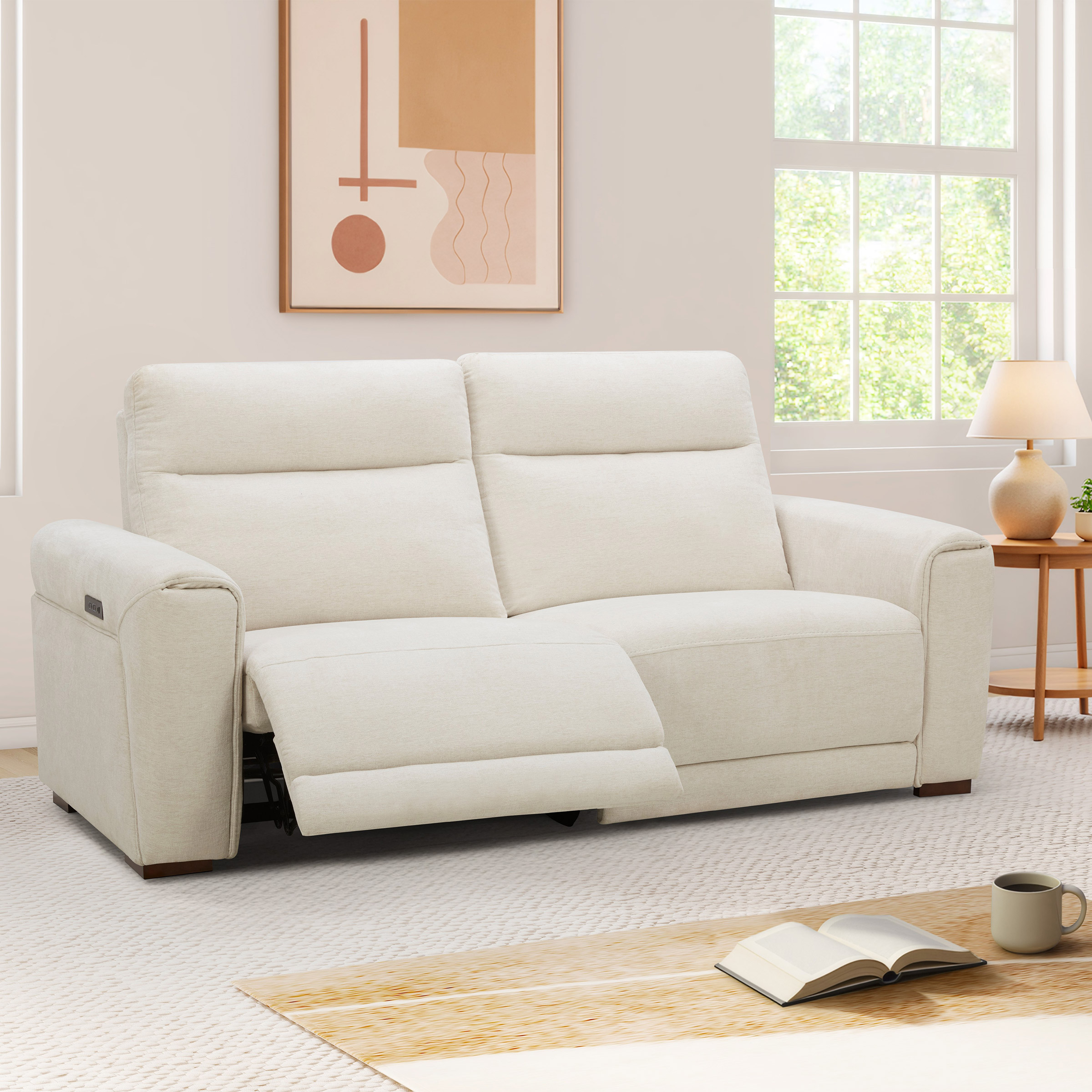 Aiden & Ivy Power Reclining Fabric Sofa