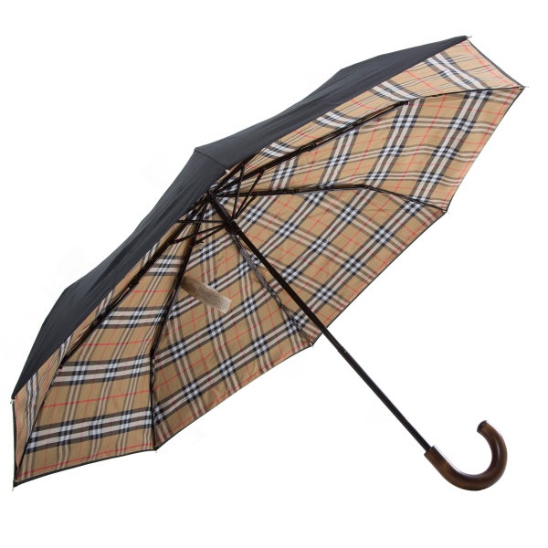 Burberry Vintage Check Folding Umbrella | Costco Burberry Vintage Check Folding Umbrella | Costco