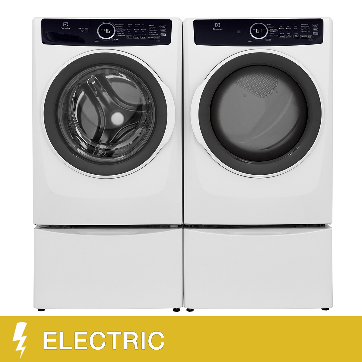 Electrolux 4 Series Laundry Bundle 5.2 cu ft. Front Load Washer and 8.0 cu ft. Electric Dryer with Storage Pedestal