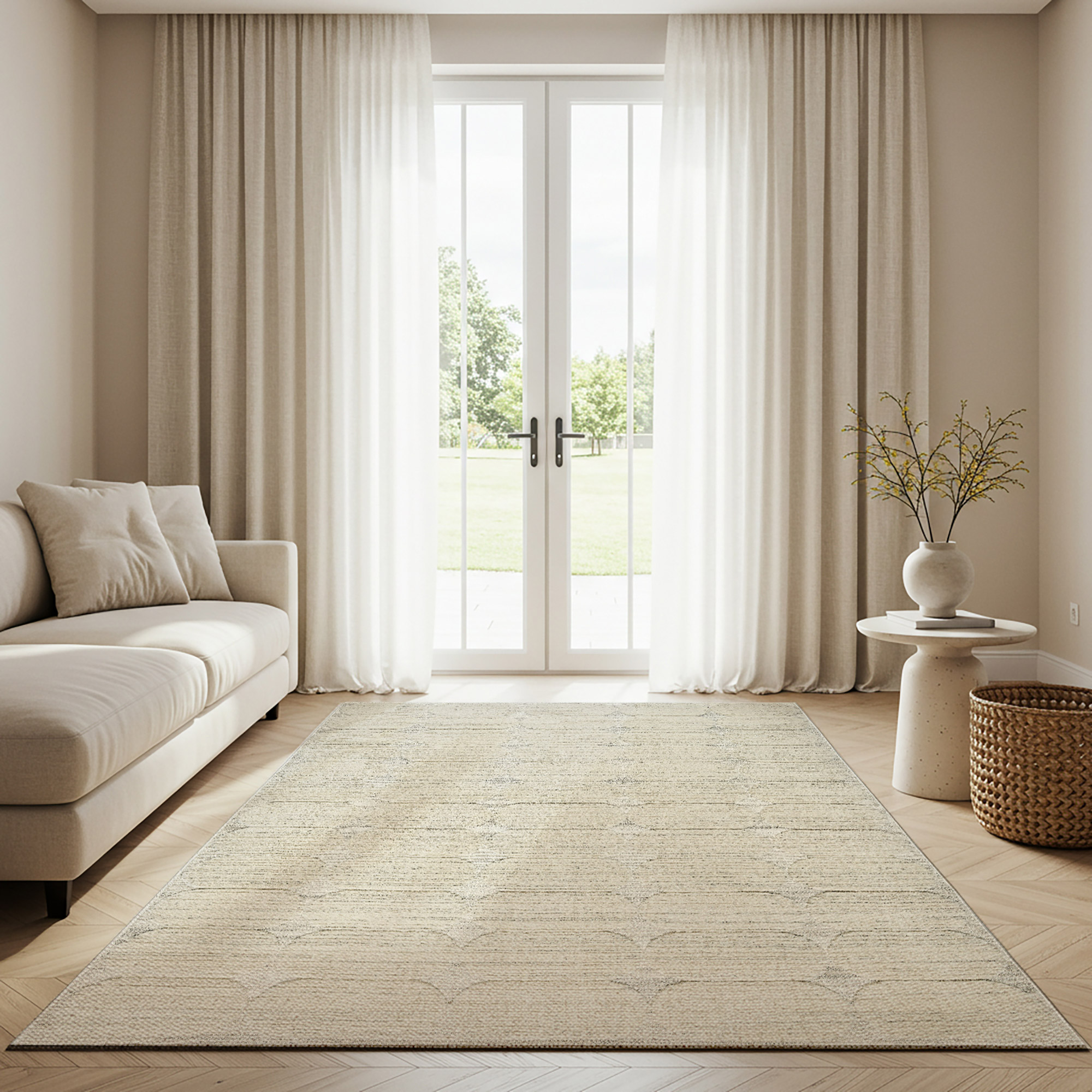 Illume Area Rug Collection  Buto Ivory