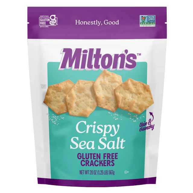Milton's Gluten Free Crispy Sea Salt Baked Crackers, 20 oz