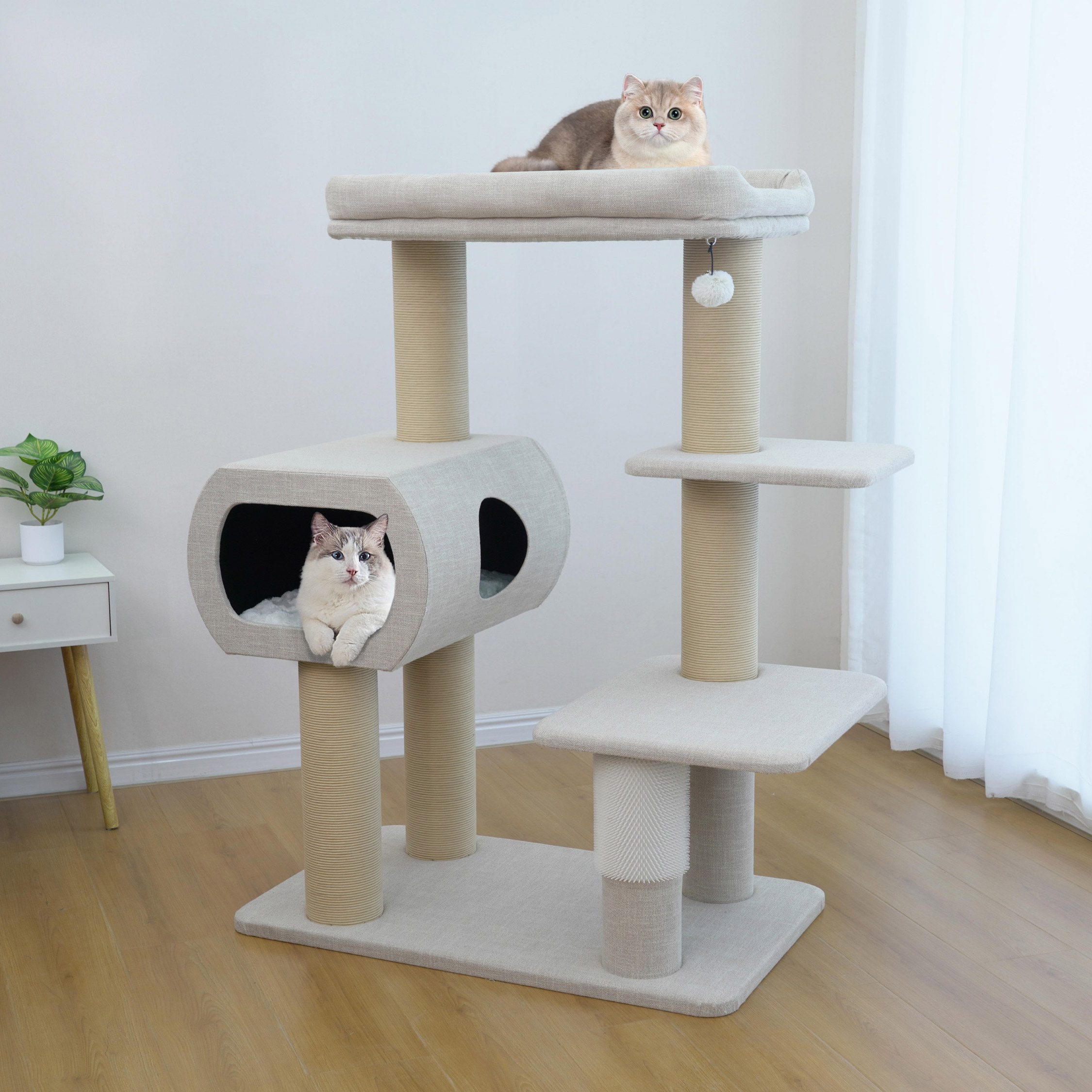 Catry San Marino Maine Coon Cat Tree  With 5 Levels and Condo