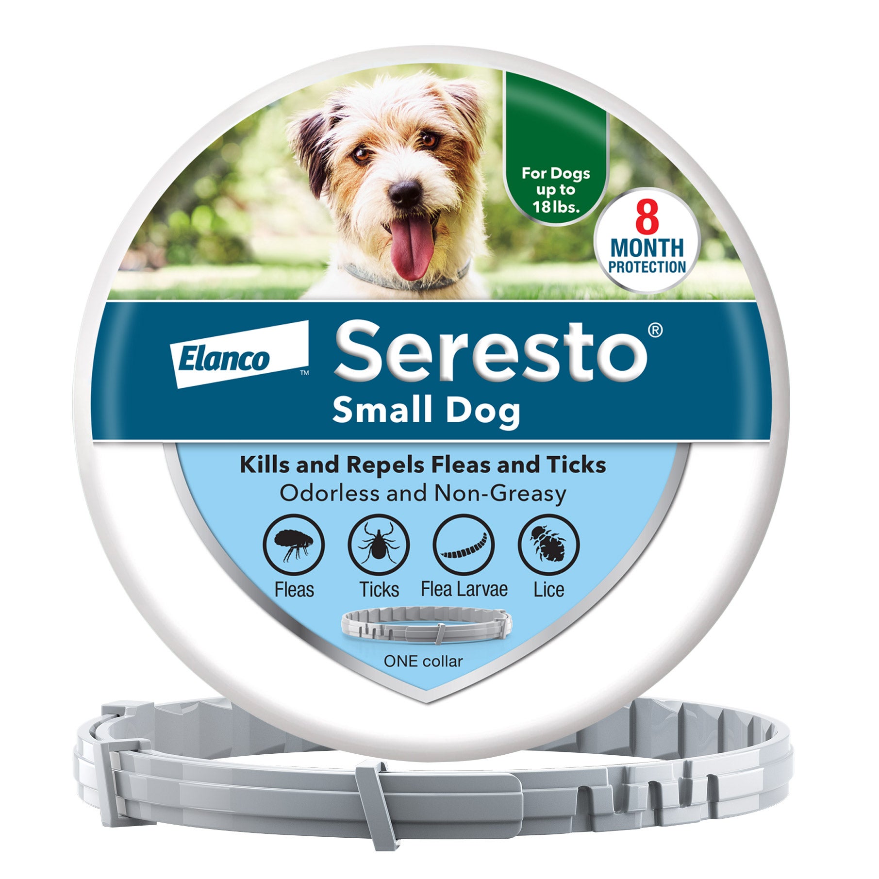 Seresto Flea and Tick Collar for Dogs up to 18 lbs, Month