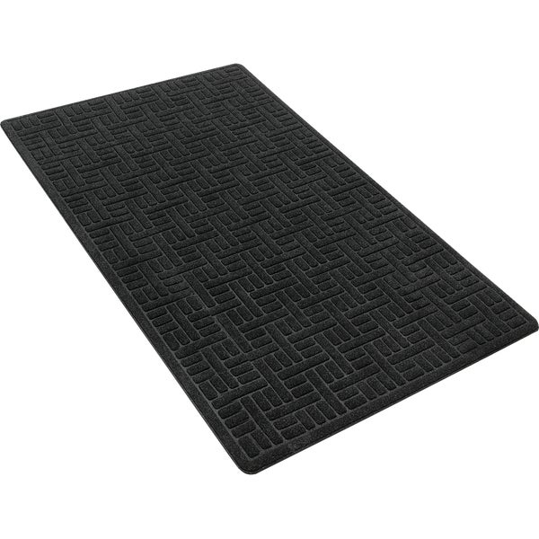 -Daytar Black Plush Carpet Sample (Interior/Exterior) -Daytar Black Plush Carpet Sample (Interior/Exterior)