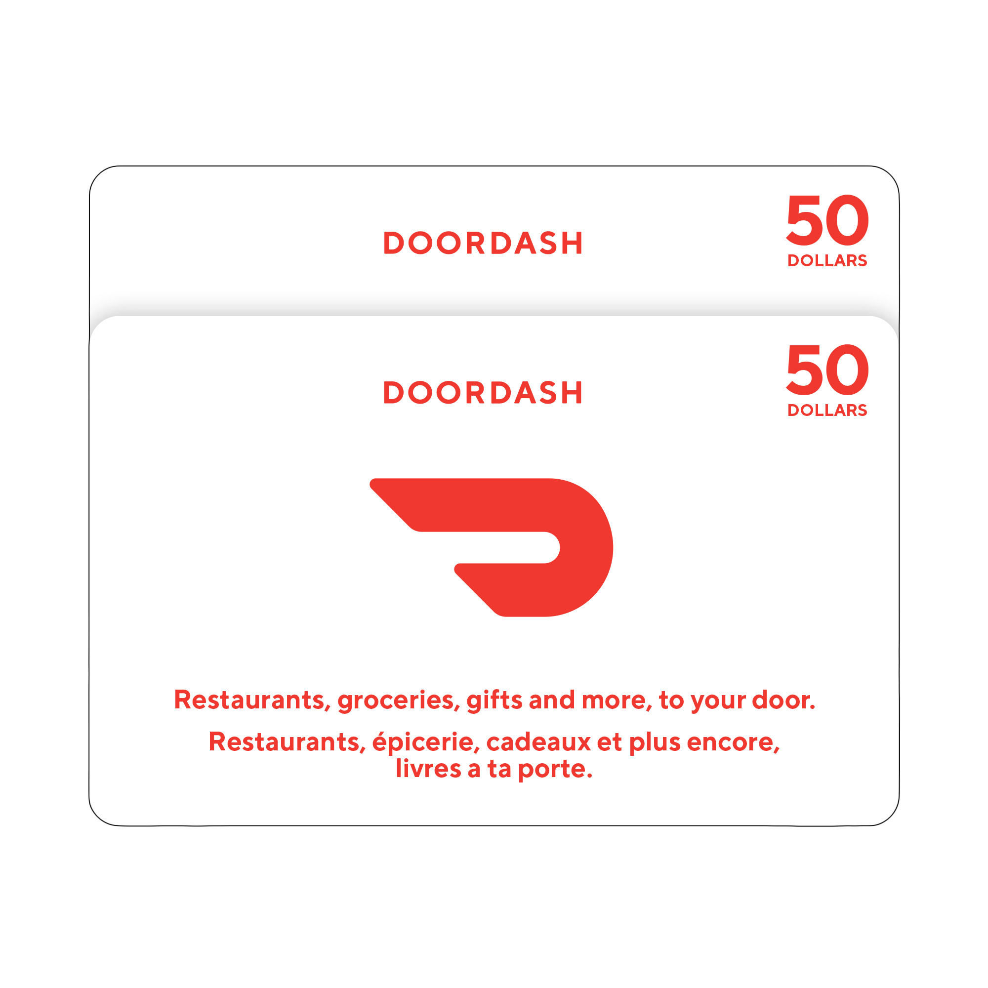 DoorDash 2 x 50 E Gift Cards - 4000311449 894 1